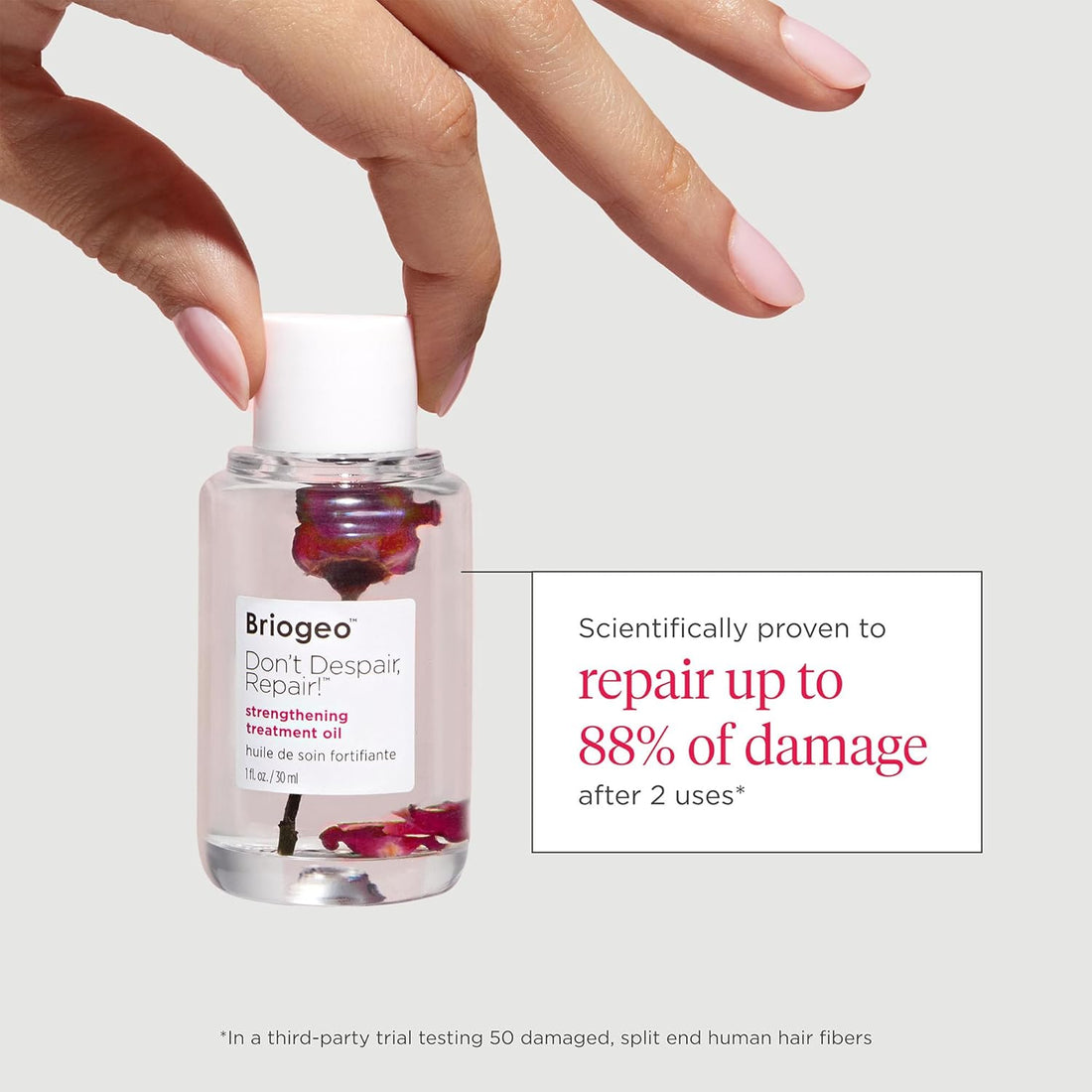 Briogeo Don’t Despair Repair! Strengthening Treatment Oil, Hair Oil Treatment for Dry, Damaged Hair, No Harsh Sulfates, Silicones or Parabens - 30 ml