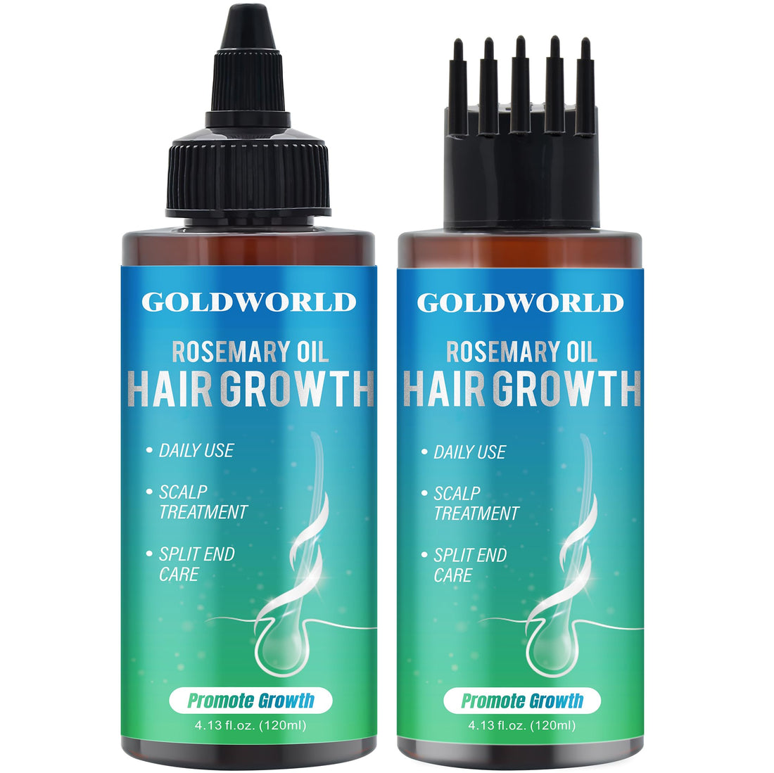 Rosemary Oil for Hair Growth,2x120ml Diluted Rosemary Oil and Hair Serum for Dry Damaged Hair,Proven Hair Loss Treatment & Hair Thickening Products