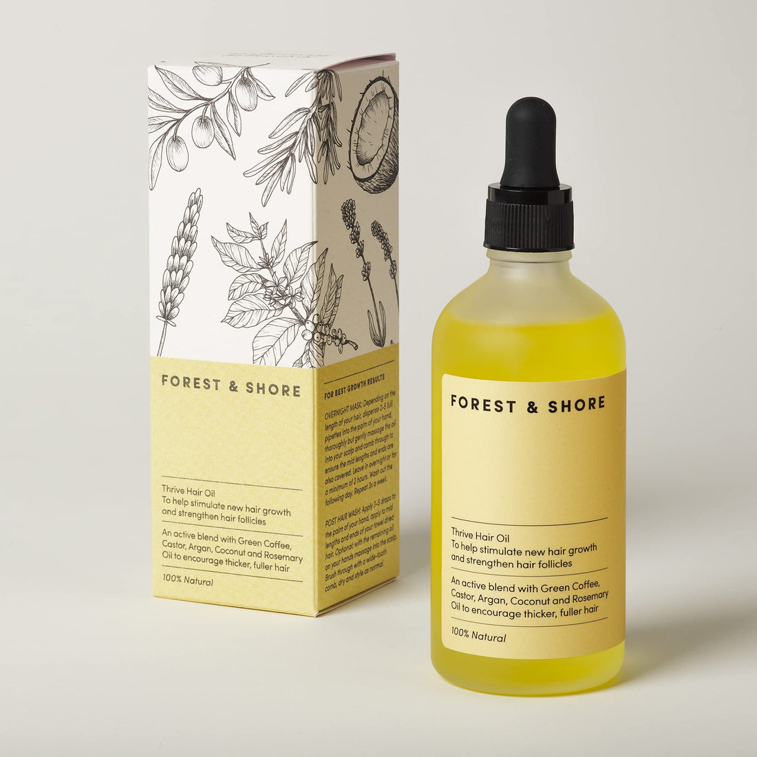 Hair Growth Oil 100% Natural Hair Oil with Caffeine, Biotin, Castor Oil, Argan Oil, Coconut Oil, and Rosemary Oil Effective Thickening Mask & Hair Loss Treatment Halalzen