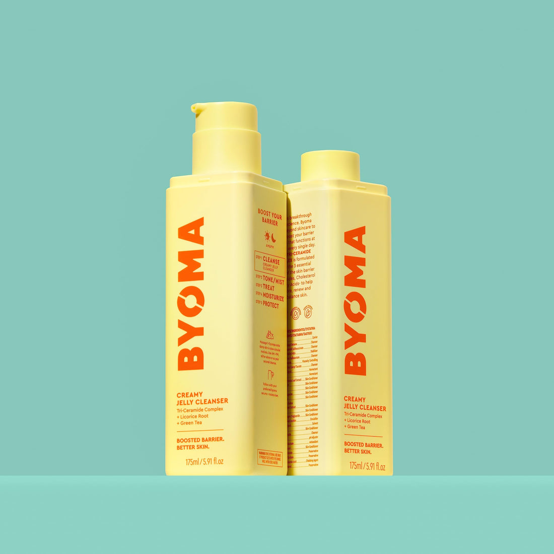 BYOMA Creamy Jelly Cleanser (175ml) Hydrating Facial Cleanser for Skin Barrier Repair -Tri-Ceramide Face Wash for All Skin Types - Gently Removes Makeup and Excess Oil