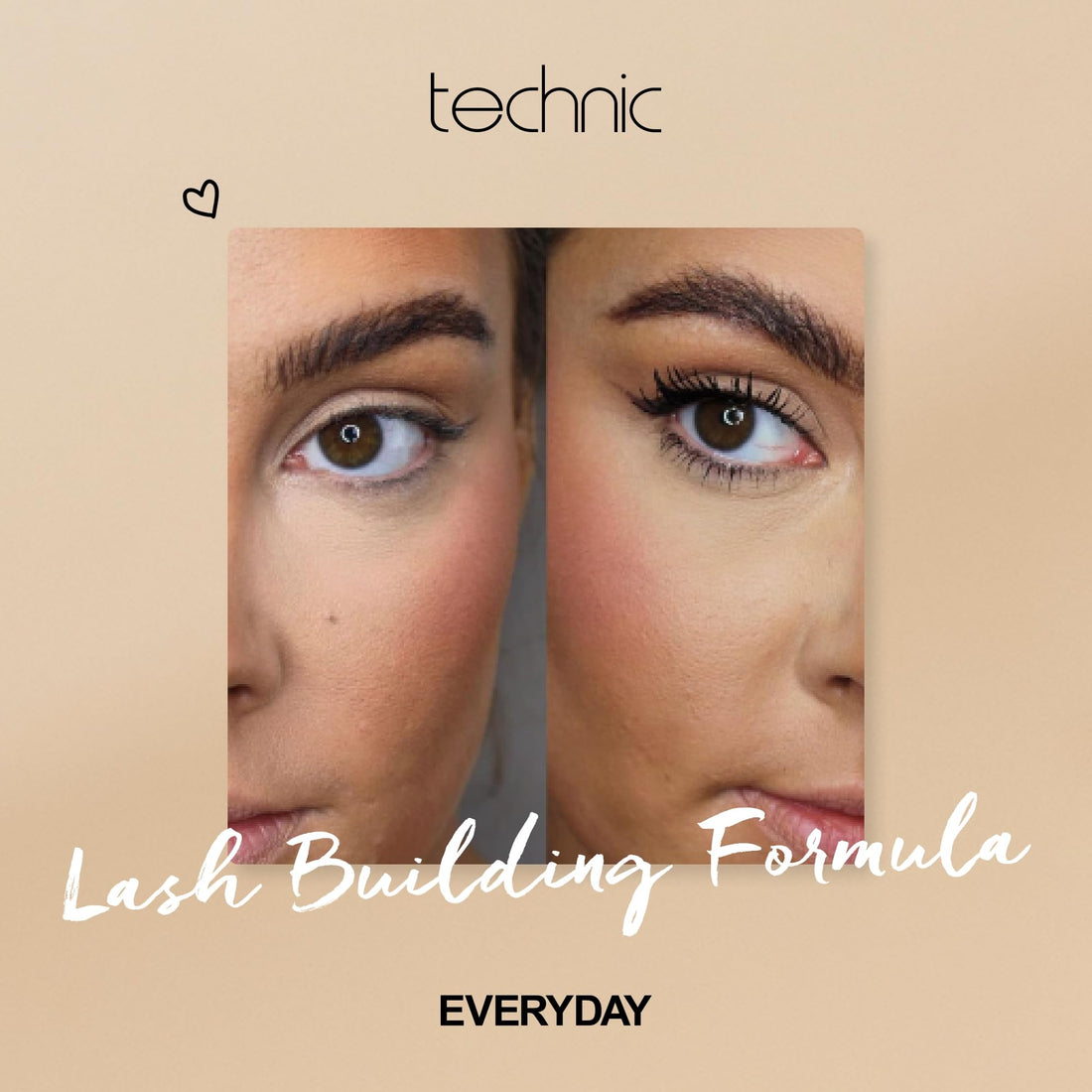 Technic Mega Lash Water Resistant Mascara - Vegan, Ultra Black, Water Resistant, Hard wearing, Smudge-Proof, Lash Building Formula For Volume Glam Lashes - 12ml Halalzen
