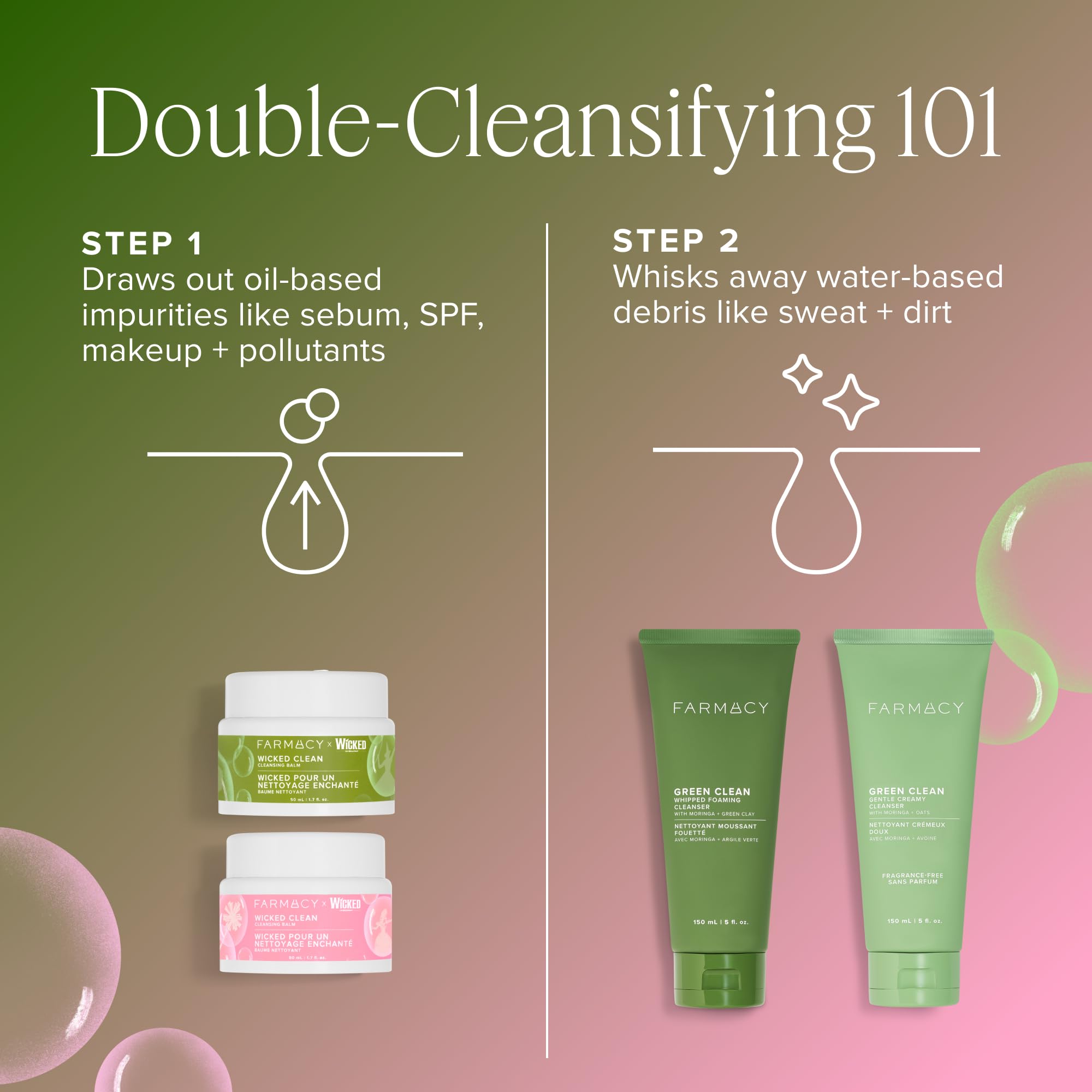 Farmacy Makeup Remover Cleansing Balm - Green Clean Waterproof Makeup Remover + Oil Based Cleanser - Gentle Exfoliating Double Cleanser - Melts From Balm to Milky Lather (30ml) Halalzen