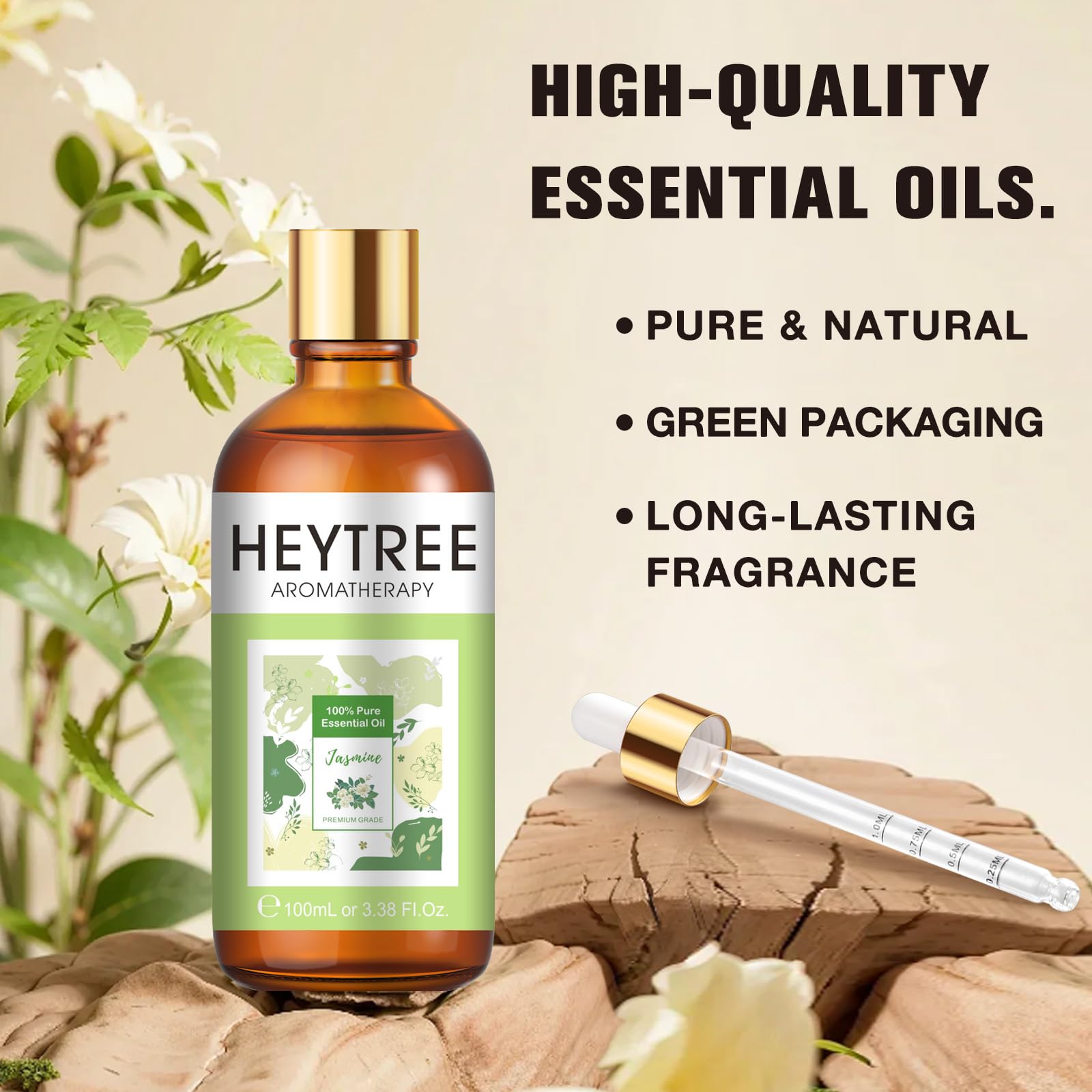 Peppermint Essential Oil 100ml - Pure Natural Essential Oils Strong,Fresh Minty Scent Increases Clarity - Perfect for Aromatherapy,Diffuser, Clear Breathing-Strong Peppermint Oil