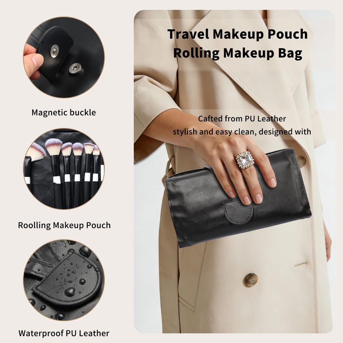 Makeup Brushes, Quality Make Up Brushes 28Pcs Makeup Brushes Set Professional & Beginner Make-up Sets & Case, Brushes & Sponges,Travel-Friendly Roll-up Beauty Gift Sets for Women, GREEN Halalzen