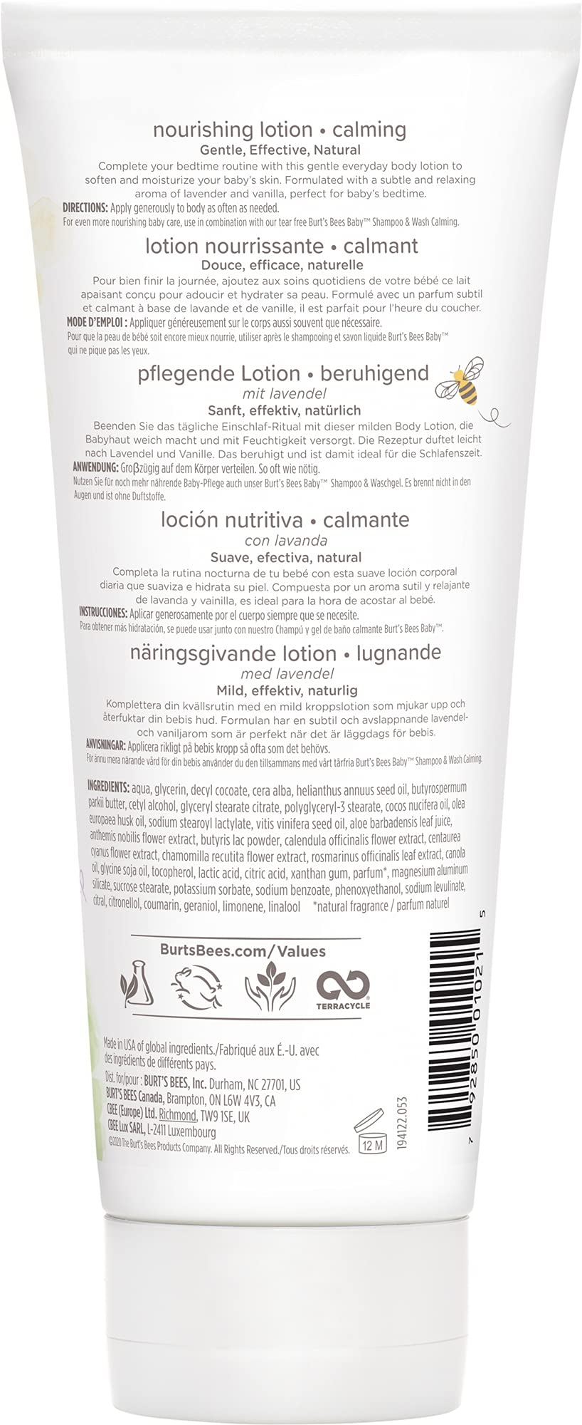 Burt's Bees Baby Lotion, Nourishing Baby Moisturiser, Ultra-Gentle For Delicate Skin & Daily Care, 170 g Halalzen