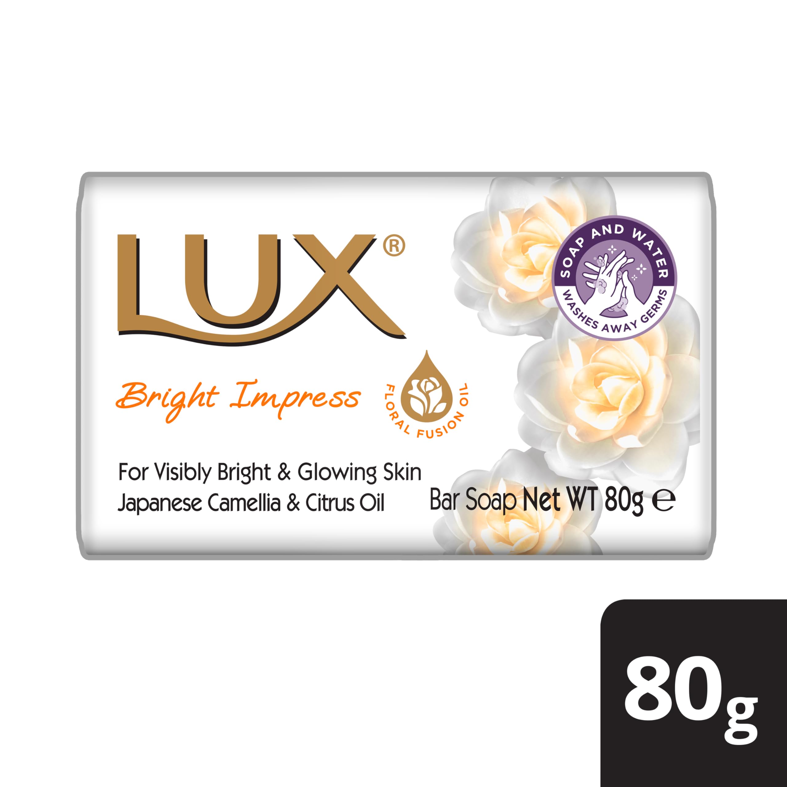 LUX Velvet Touch Soap Bar, Jasmine & Almond Oil, For Smooth Fragrant Skin, 80g (12 Pack) Halalzen
