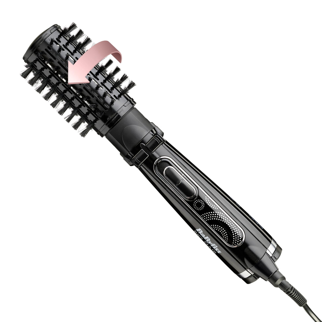 BaByliss Big Hair Rotating Hair Dryer Brush - Dry and Style in One Step, 2 Speeds & Alternating Directions, Ionic Frizz-Control, 50mm Barrel, Black, 2885U Halalzen