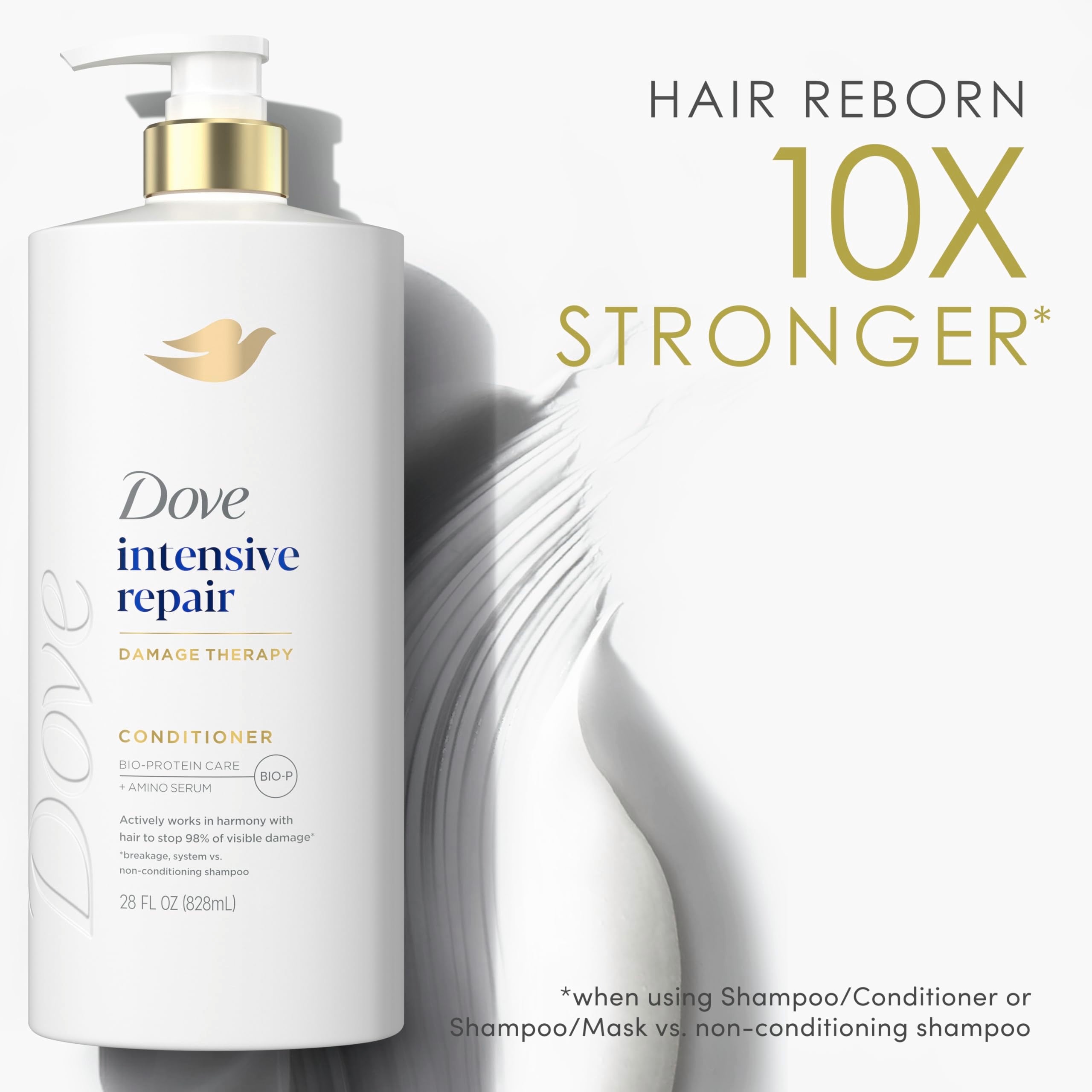 Dove Conditioner Intensive Repair for Damaged Hair with Bio-Protein Care Technology and Amino Serum 28 Fl Oz Halalzen