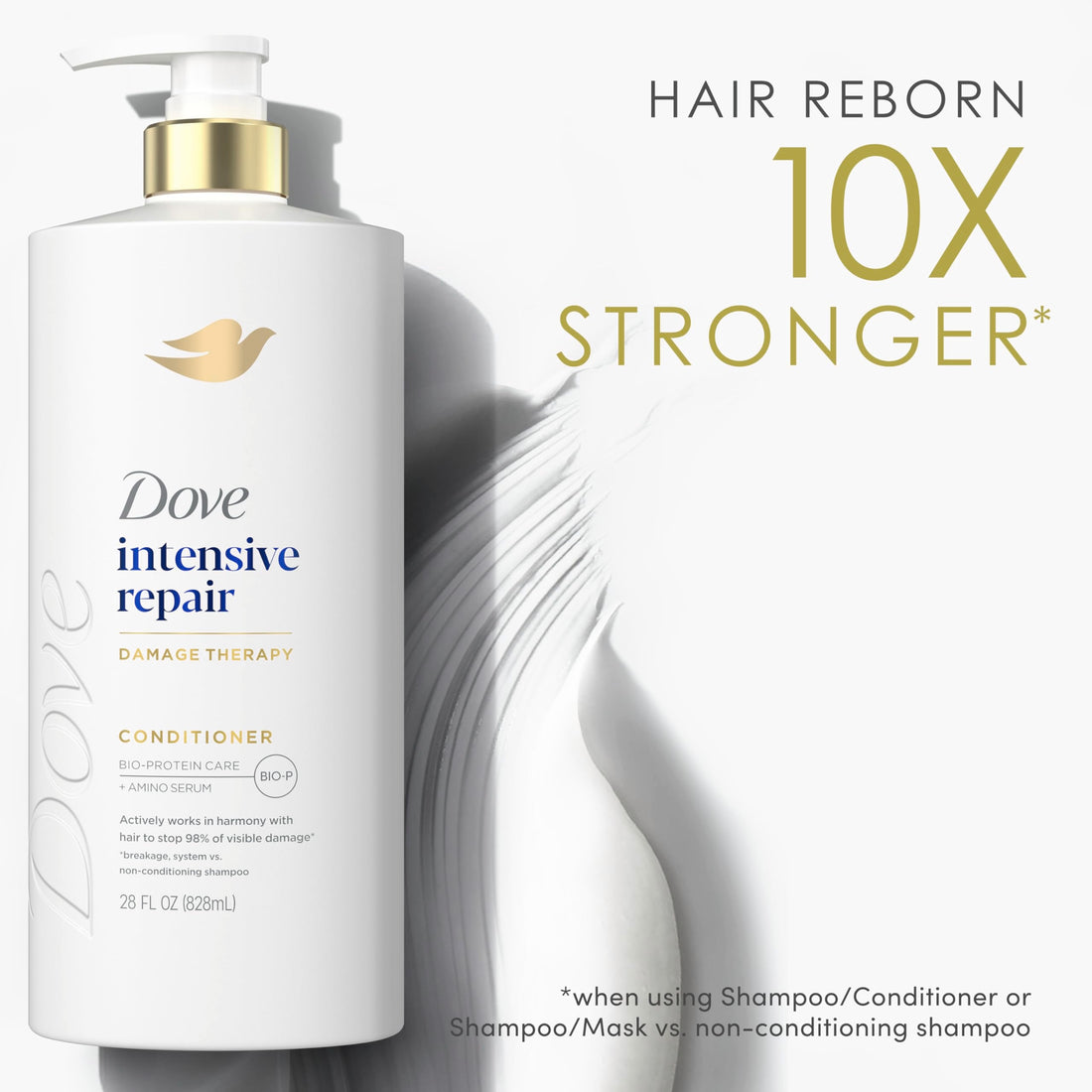 Dove Conditioner Intensive Repair for Damaged Hair with Bio-Protein Care Technology and Amino Serum 28 Fl Oz Halalzen