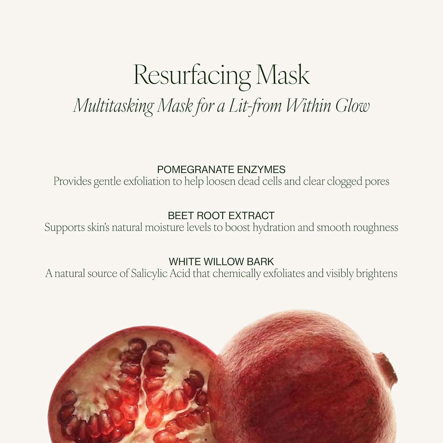Tata Harper Resurfacing Mask, Instant Glow Face Mask, Gentle Exfoliating Face Mask, Enzyme Mask, Natural Skincare, 30ml Halalzen