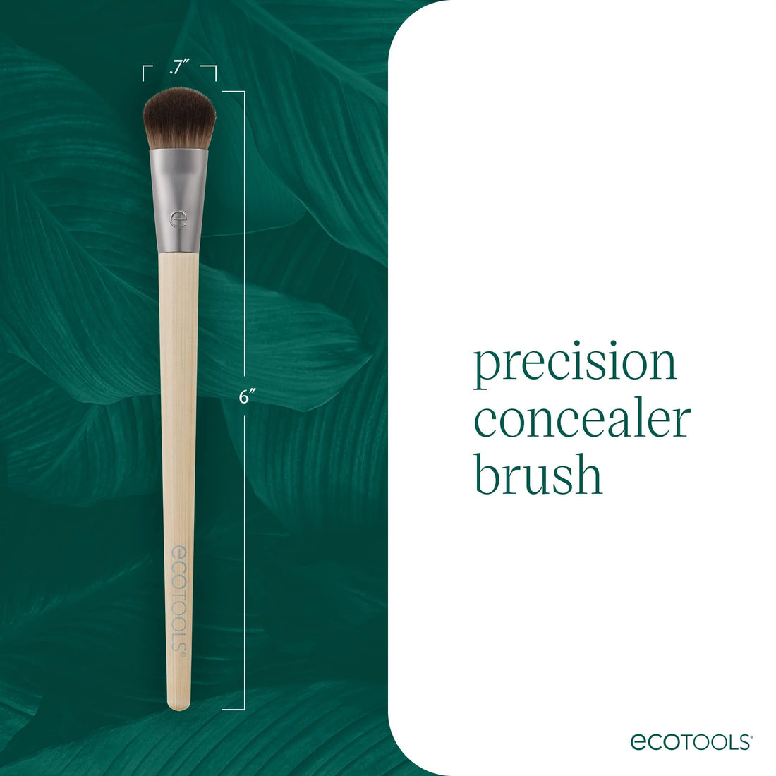 EcoTools Classic Foundation Face Brush, For Liquid, & Cream Foundation, Flat Foundation Brush For Natural Makeup, Buildable Coverage, Synthetic Bristles, Vegan & Cruelty- Free Halalzen