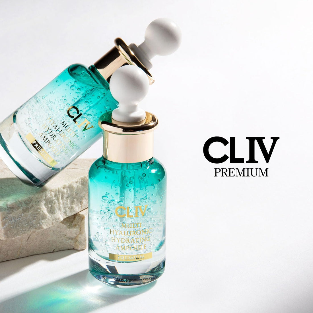 CLIV Multi Hyaluronic Hydrating Ampoule | 85% Hyaluronic Acid, 8-Layer Hydration, Ceramides & Panthenol for Deep Moisture Care | Korean Skincare Nourishing Serum | 1.01 Fl Oz (Pack of 1) Halalzen