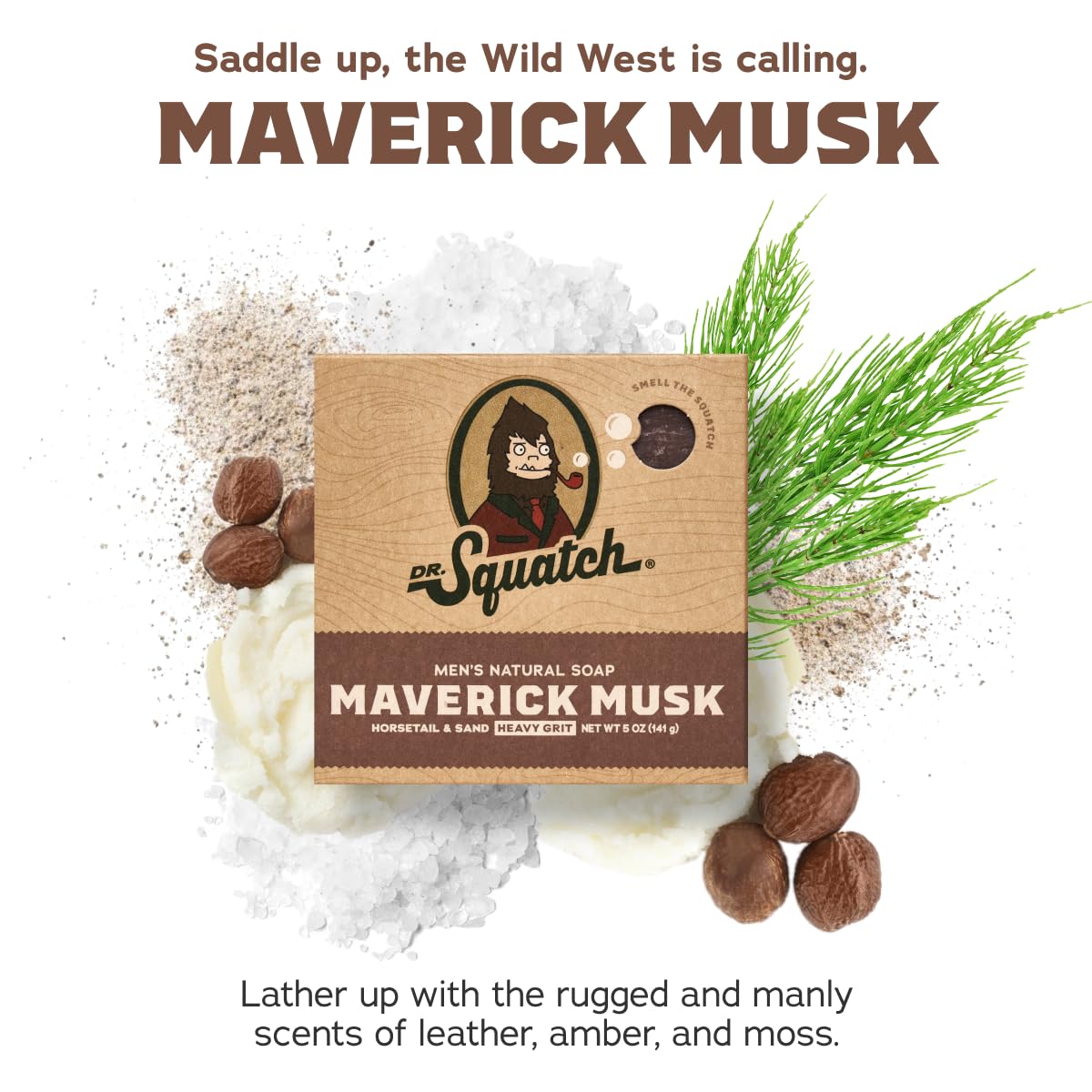 Dr. Squatch Natural Men’s Bar Soap - Cold Process Body Soap Bar with Natural Oils - Gifts for Men - Fresh Falls (5 oz, 5-Pack)