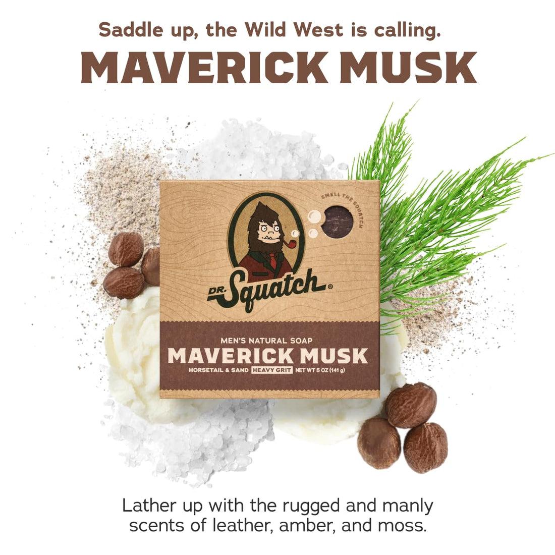 Dr. Squatch Natural Men’s Bar Soap - Cold Process Body Soap Bar with Natural Oils - Gifts for Men - Fresh Falls (5 oz, 5-Pack)