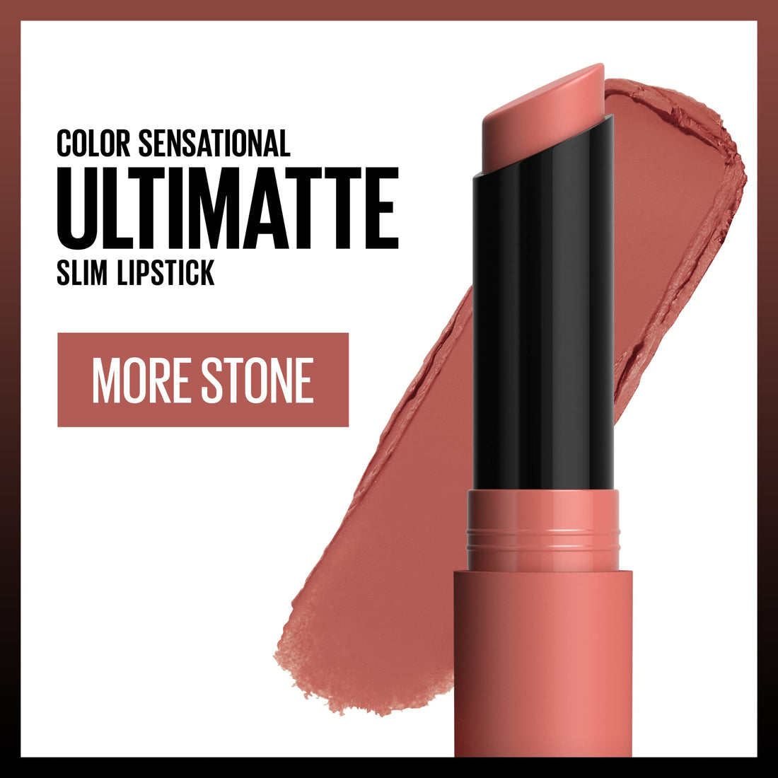 Maybelline Color Sensational Ultimatte Matter Lippenstift, nicht austrocknend, intensive Farbpigmente, More Truffle, Kakaobraun, 1 Stück
