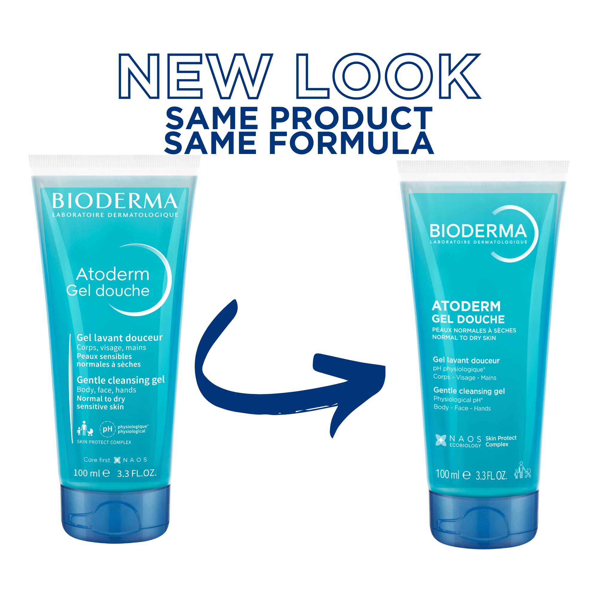 Bioderma Atoderm Shower Gel - Body Wash for Normal, Dry & Sensitive Skin, Gentle Cleanser that Softens & Protects Skin, Soap Free, Subtle Fragrance - 1L