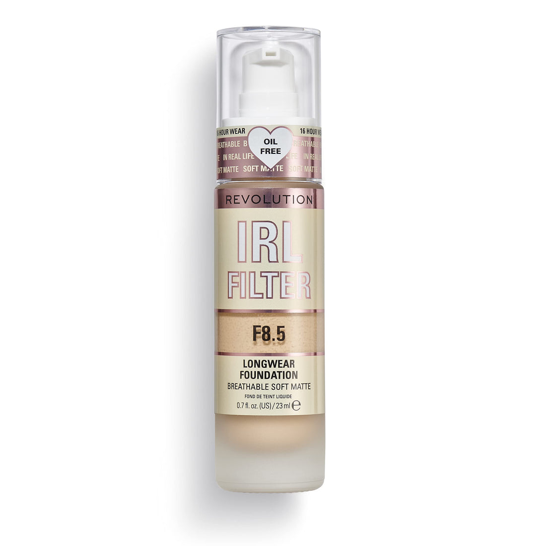 Makeup Revolution IRL Filter, Longwear Foundation, Medium to Full Coverage, Matte Finish, 16 Hour Wear, F5, Fair To Light Skin Tones, 23ml Halalzen