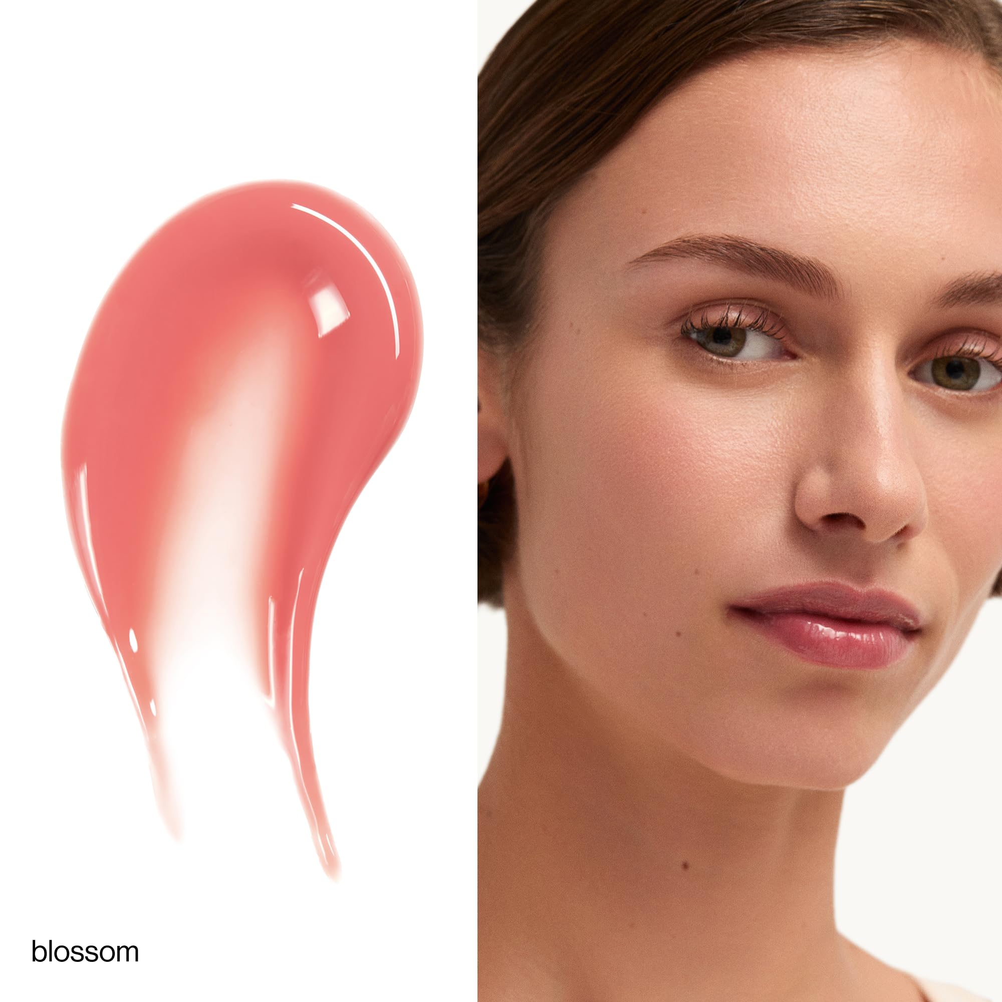 goop Beauty Hydra-Barrier Gel Gloss | Hydrating Lip Gloss to Moisturize & Plump Lips | Hyaluronic Acid & Vitamin E | Glaze - Palest Clear Pink | 0.13 oz