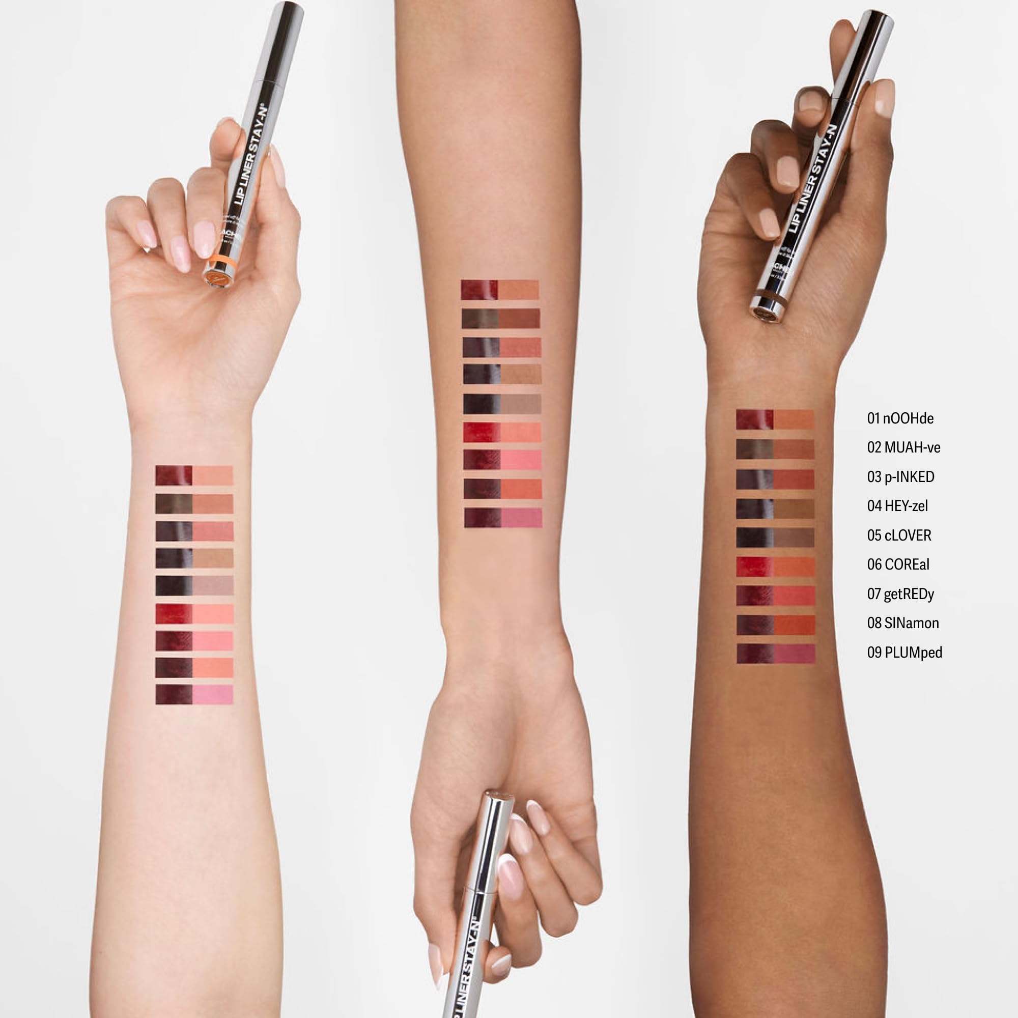 Sacheu Lip Liner STAY-N Peel Off Lip Stain - Long Lasting Waterproof Lip Tint with Hyaluronic Acid & Vitamin E – Transfer Proof Matte Finish, Vegan & Cruelty-Free (Deep Bundle) Halalzen