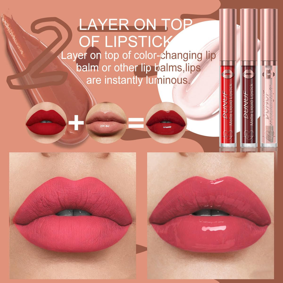 12 Colors Matte Liquid Lipstick Set Velvety Lip Gloss Lip Kit Waterproof Long Lasting Wear Nude Lip Gloss Beauty Cosmetics Gift Box Set (Set A, Set A) Halalzen
