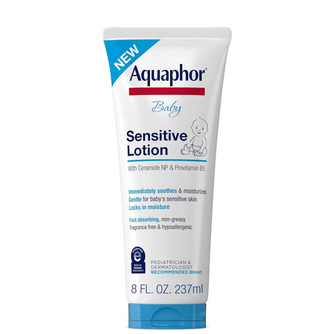 Aquaphor Baby Sensitive Lotion, Baby Lotion to Soothe and Moisturize Delicate Skin, 8 Oz Halalzen
