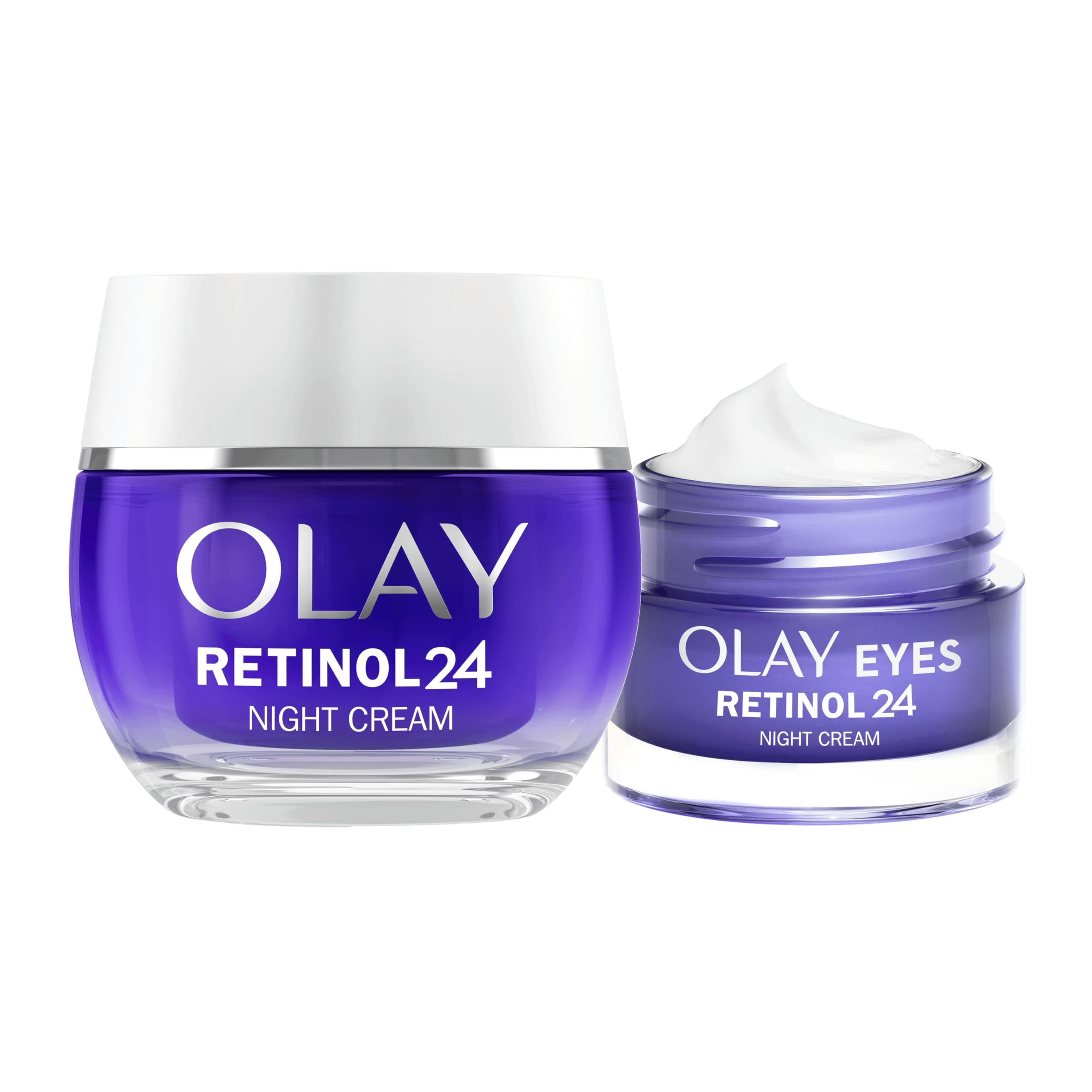 Olay Retinol 24 Night Cream Face Moisturiser - Anti-Aging Skincare with Antioxidant Vitamin E, Overnight Face Cream that Smooths, Renews, and Hydrates, 50ml