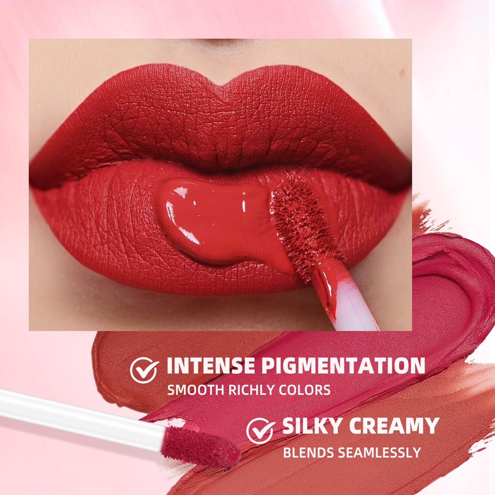 12 Colors Matte Liquid Lipstick Set Velvety Lip Gloss Lip Kit Waterproof Long Lasting Wear Nude Lip Gloss Beauty Cosmetics Gift Box Set (Set A, Set A) Halalzen