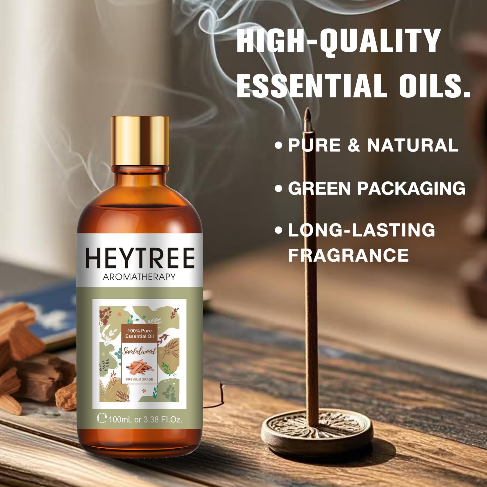 Peppermint Essential Oil 100ml - Pure Natural Essential Oils Strong,Fresh Minty Scent Increases Clarity - Perfect for Aromatherapy,Diffuser, Clear Breathing-Strong Peppermint Oil