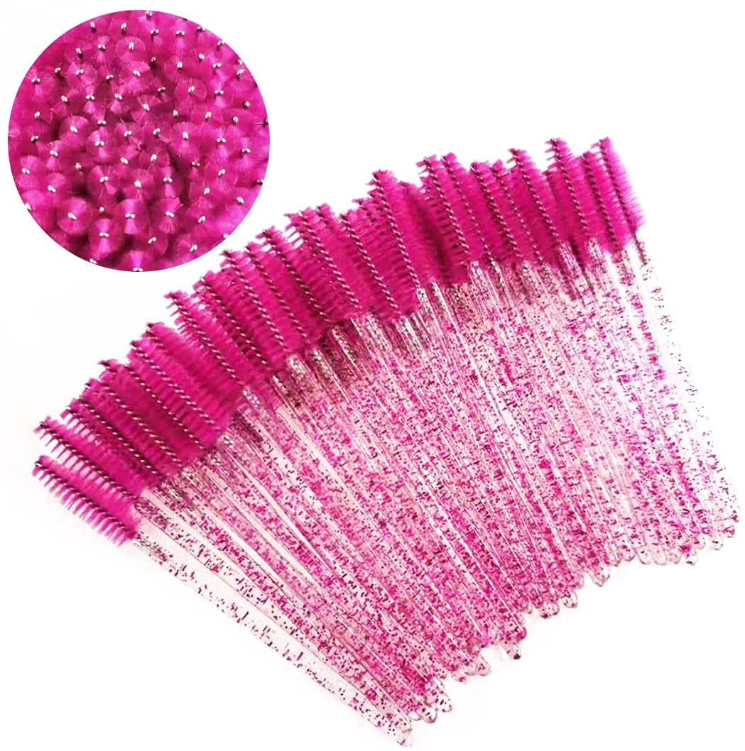 ZHIYE 50 pcs Eyelash Mascara Brushes, Wands Applicator Eyebrow Brush Makeup Kit, Eyebrow Castor Oil Brush Makeup Tool Halalzen