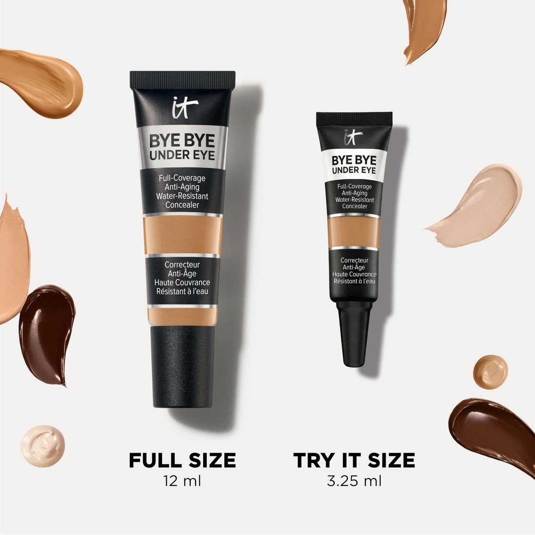 IT Cosmetics Bye Bye Under Eye Concealer, Highly Pigmented and Water-Resistant with Long-Wearing Finish, Conceal look of Dark Circles, with Peptides, Hydrolysed Collagen & Antioxidants 12ml Halalzen