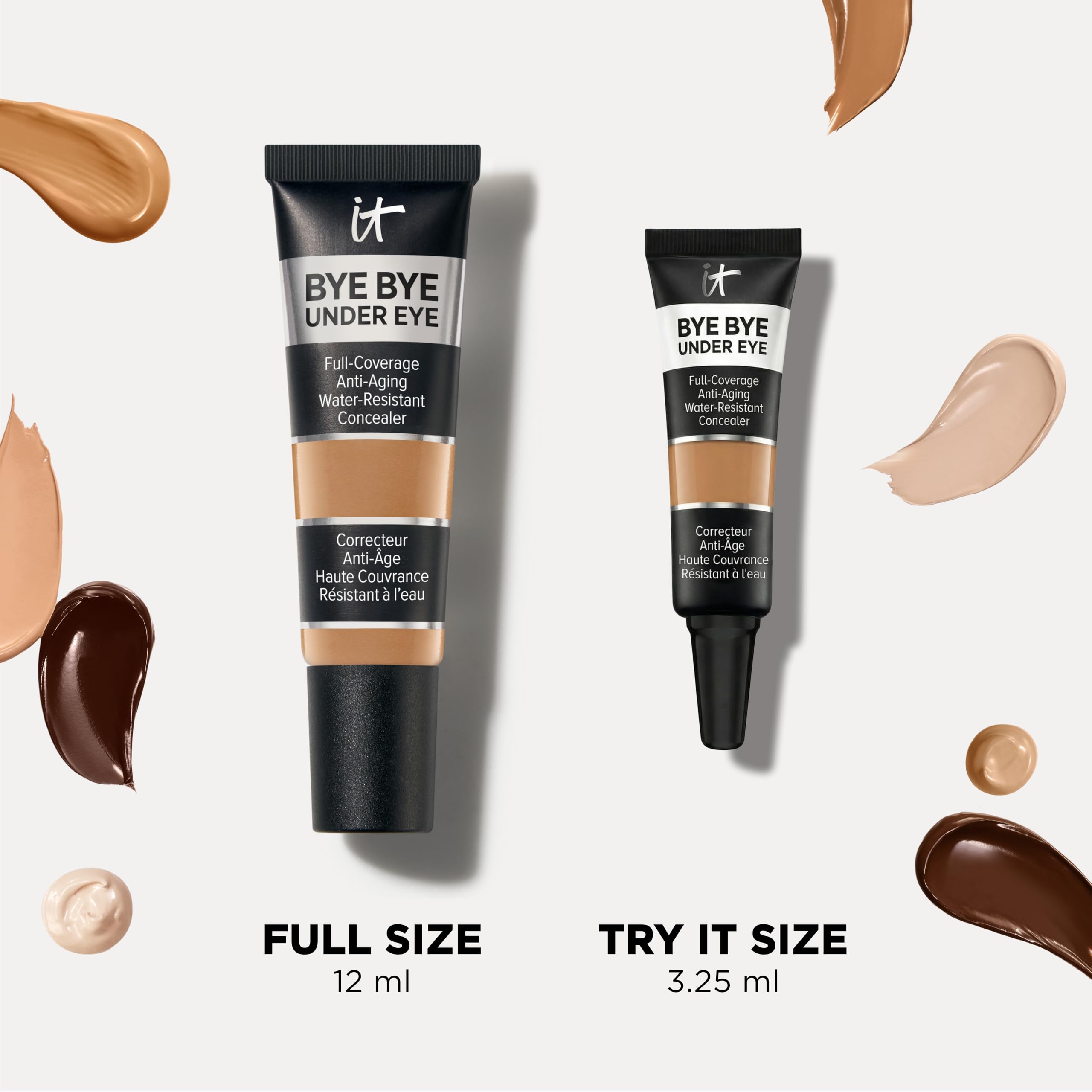 IT Cosmetics Bye Bye Under Eye Concealer, Highly Pigmented and Water-Resistant with Long-Wearing Finish, Conceal look of Dark Circles, with Peptides, Hydrolysed Collagen & Antioxidants 12ml Halalzen