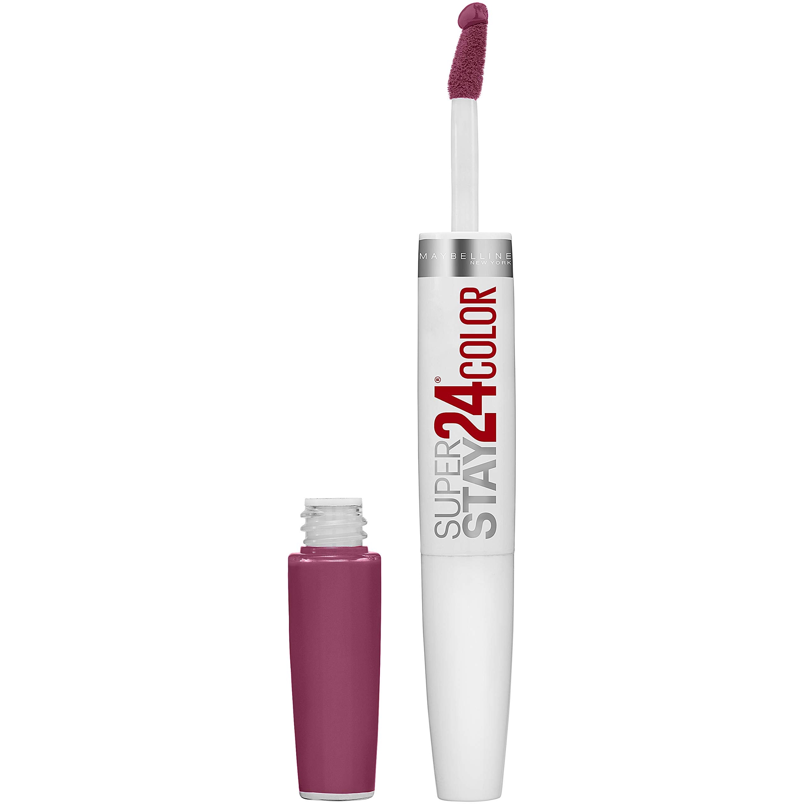 Maybelline Lipstick, SuperStay 24H Liquid Lipstick – Dual-Ended Long-Lasting Color & Moisturizing Lip Balm – Non-Drying, Transfer-Proof, Upto 24Hour, Dual Ended, Shade: 310 Forever Heather Halalzen