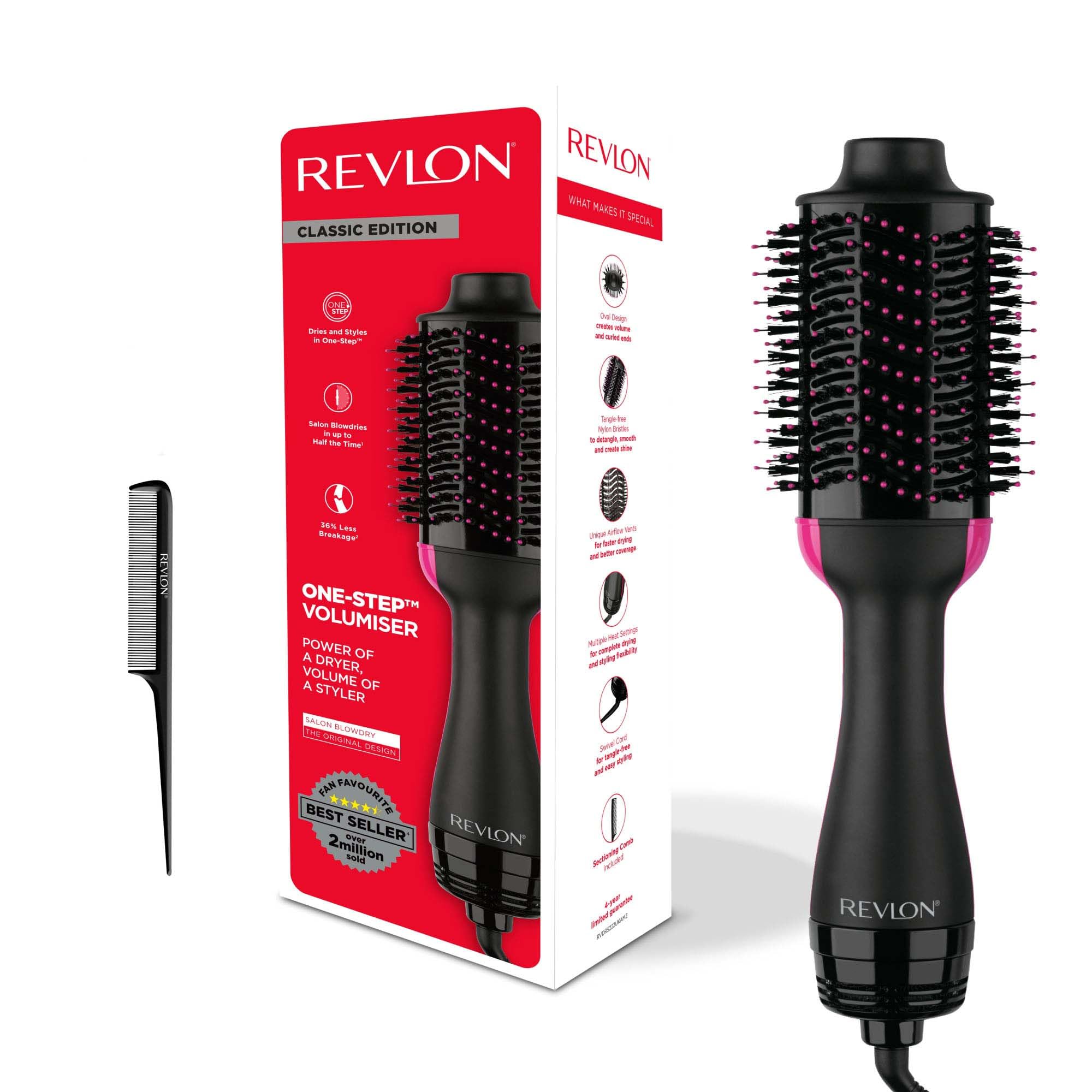 Revlon Hair Tools RVHA6017UK Tangle Free Hot Air Styler, Black Halalzen