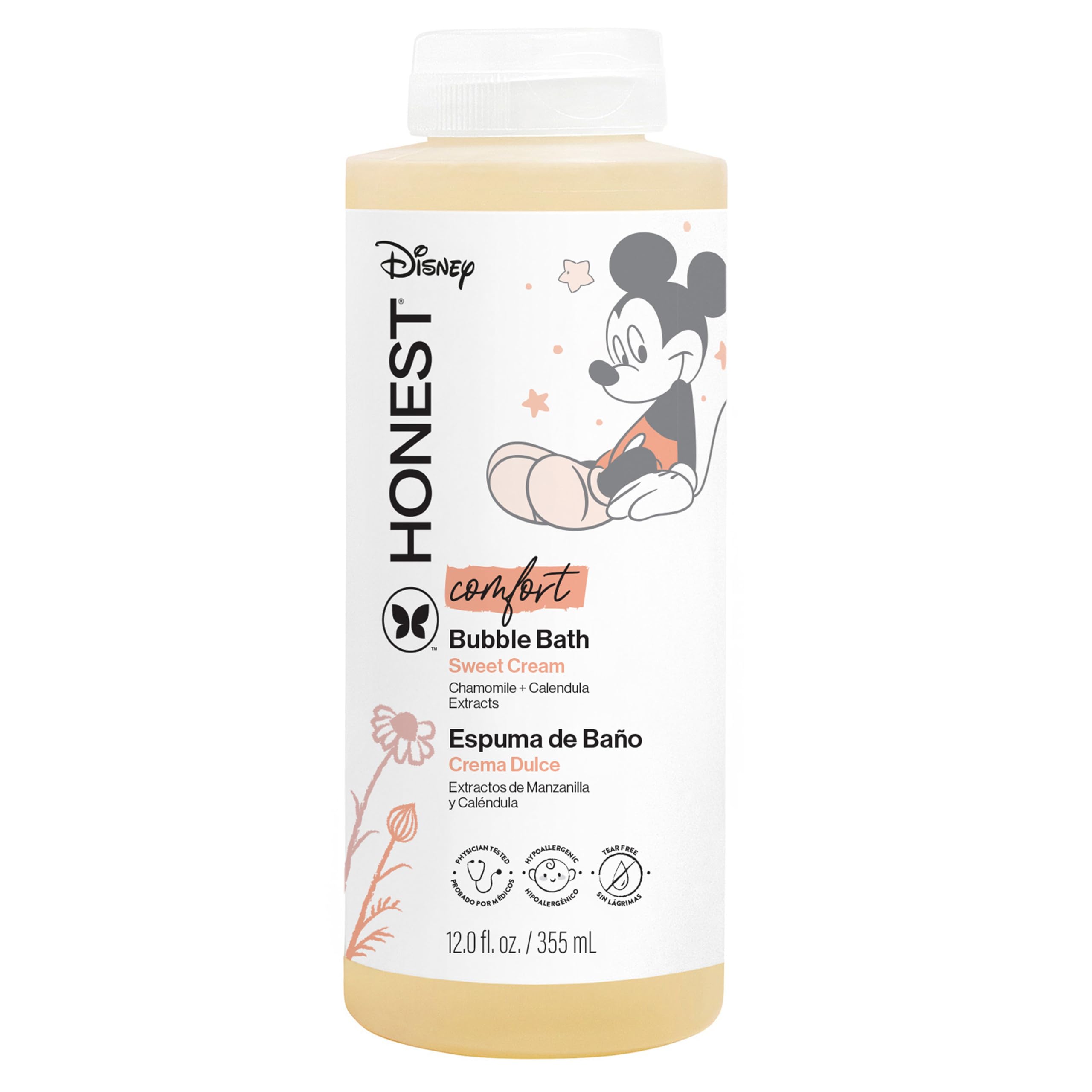 The Honest Company Foaming Bubble Bath & Baby Wash, Tear-Free, Hypoallergenic, Natural Formula, Lavender Calm Scent, 12 fl oz Halalzen