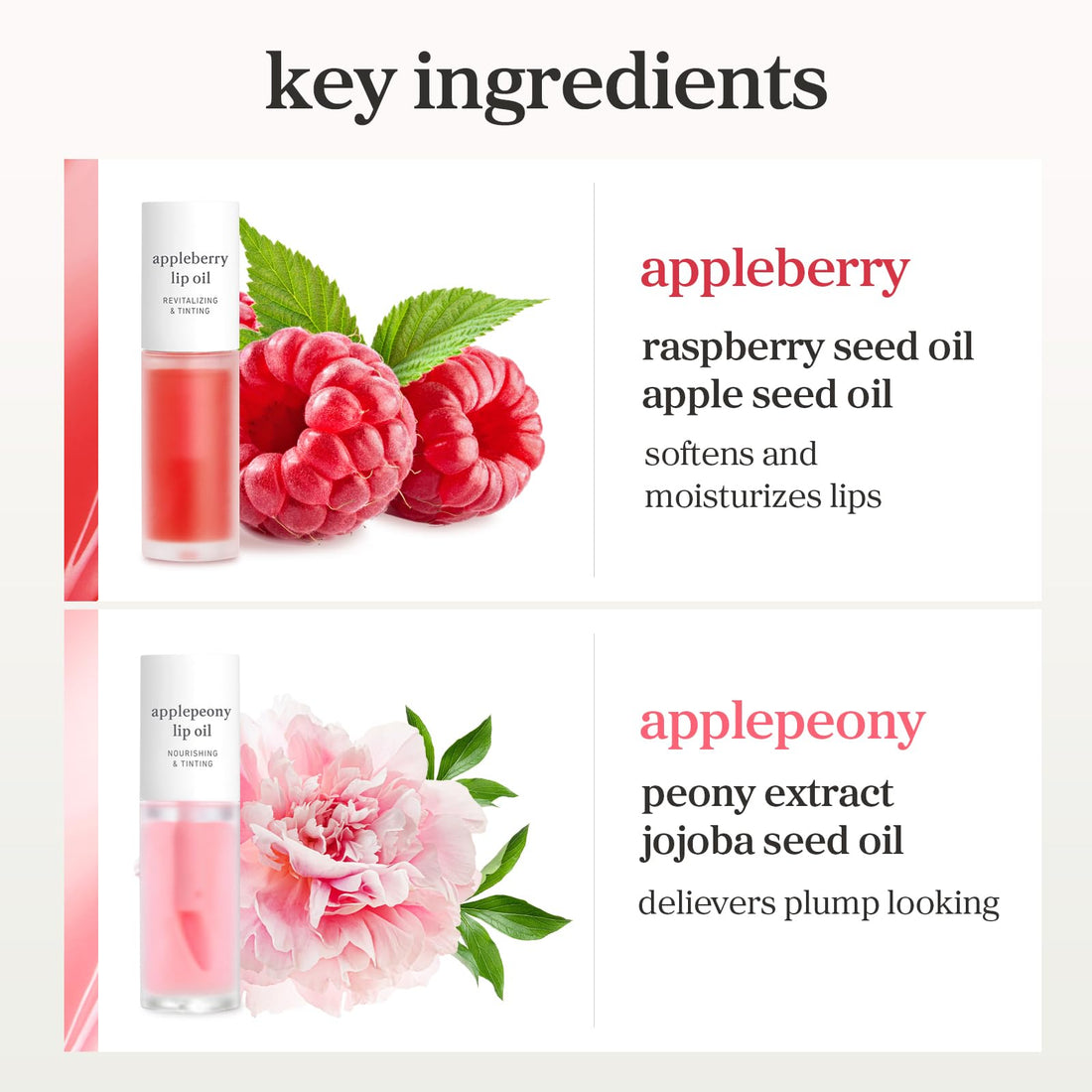 NOONI Korean Lip Oil - Applepeony | Long-Lasting, Moisturizing, Plumping, Revitalizing for Dry Lips, Waterproof, No Peel Off, Hydrating Lip Stain, Stocking Stuffers, Cute Stuff, 0.12 FL Oz Halalzen