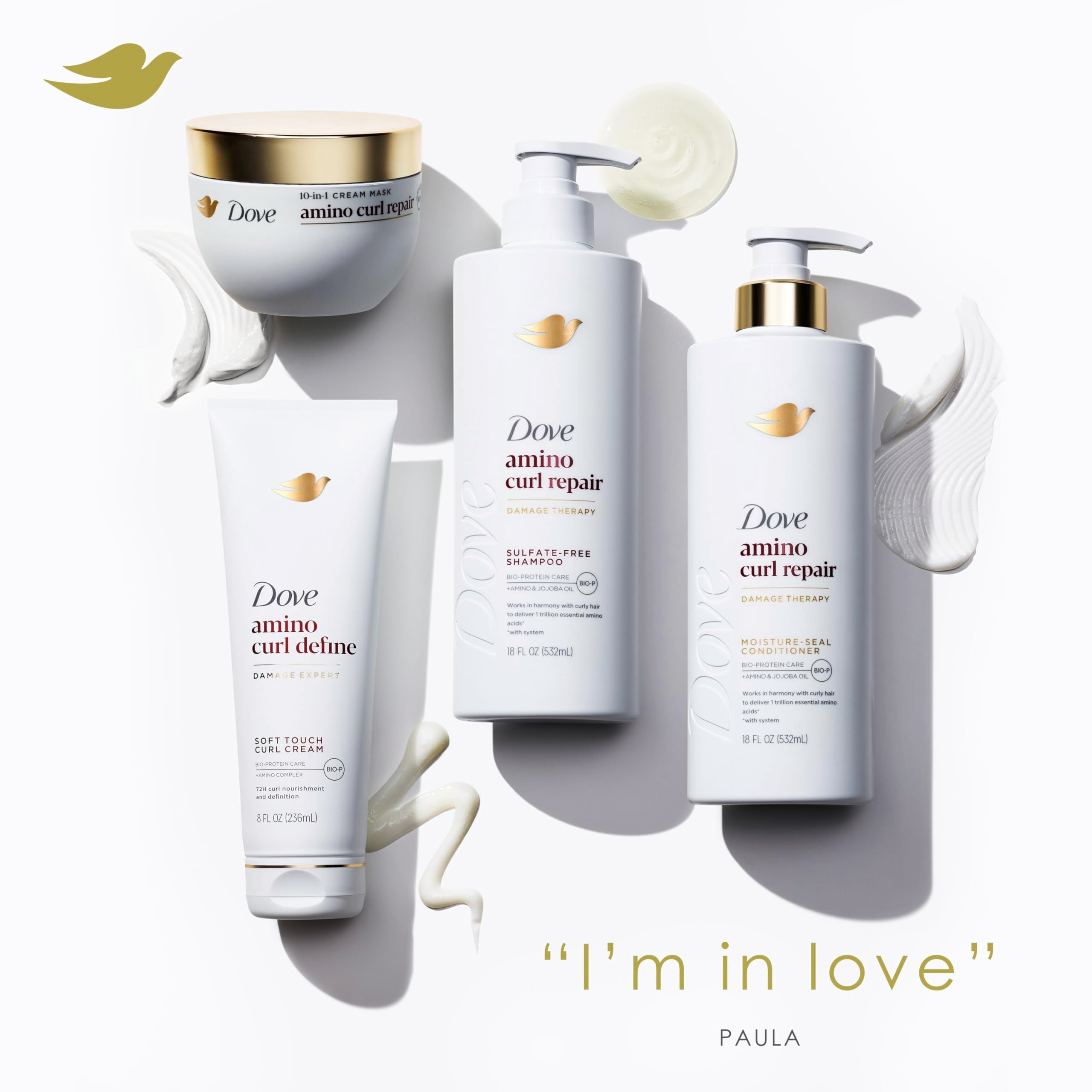 Dove Hair Intensive Repair 10in1 Serum Mask for Damaged Hair with Bio-Protein Care Technology and Amino Serum 9.2 fl oz Halalzen