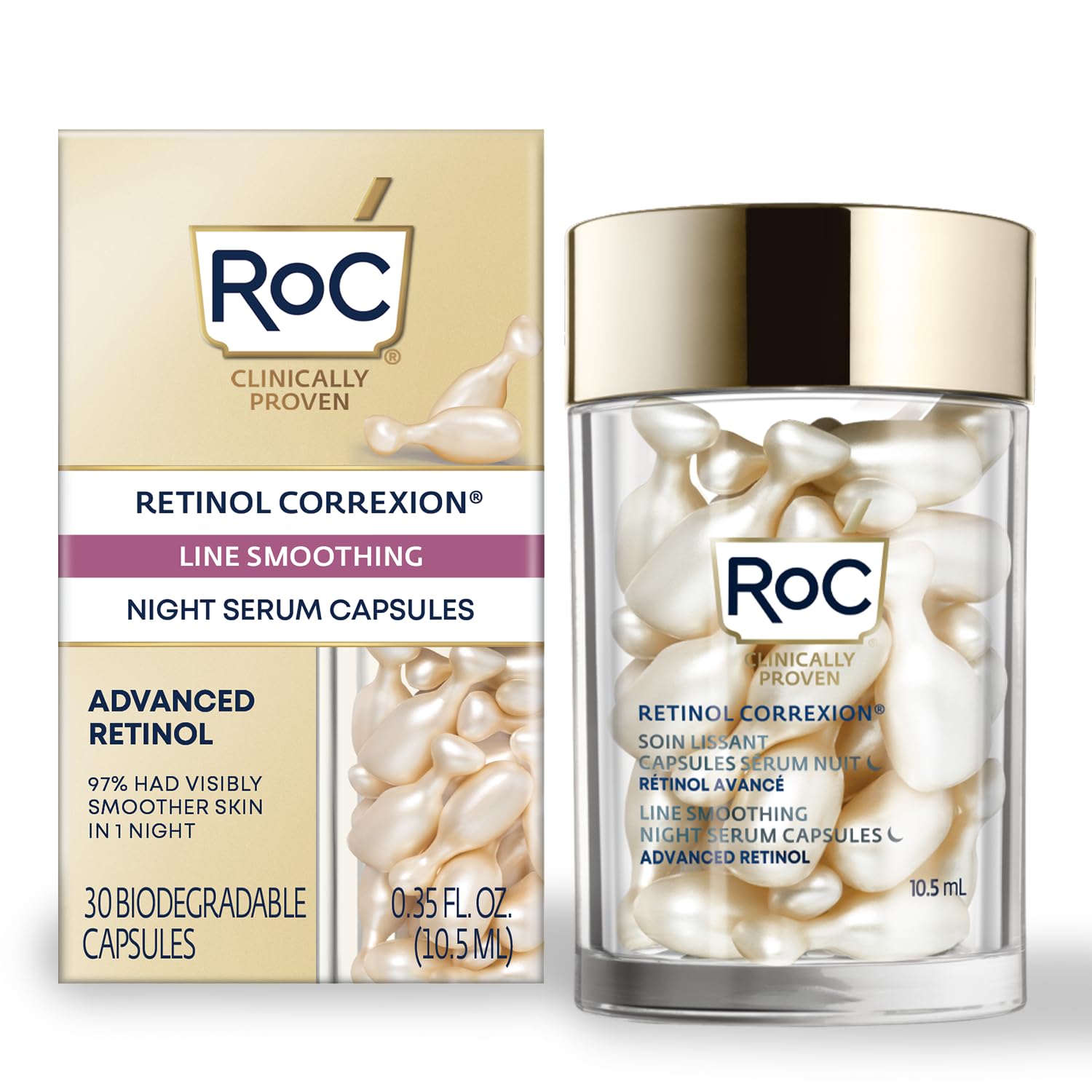 RoC Retinol Correxion Line Smoothing Eye Cream | For Wrinkles, Dark Circles & Puffy Eyes | 15 ml