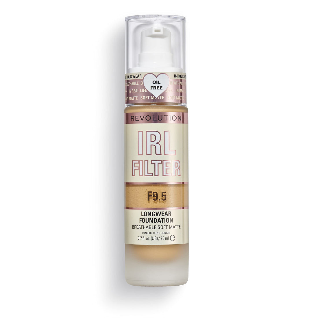 Makeup Revolution IRL Filter, Longwear Foundation, Medium to Full Coverage, Matte Finish, 16 Hour Wear, F5, Fair To Light Skin Tones, 23ml Halalzen