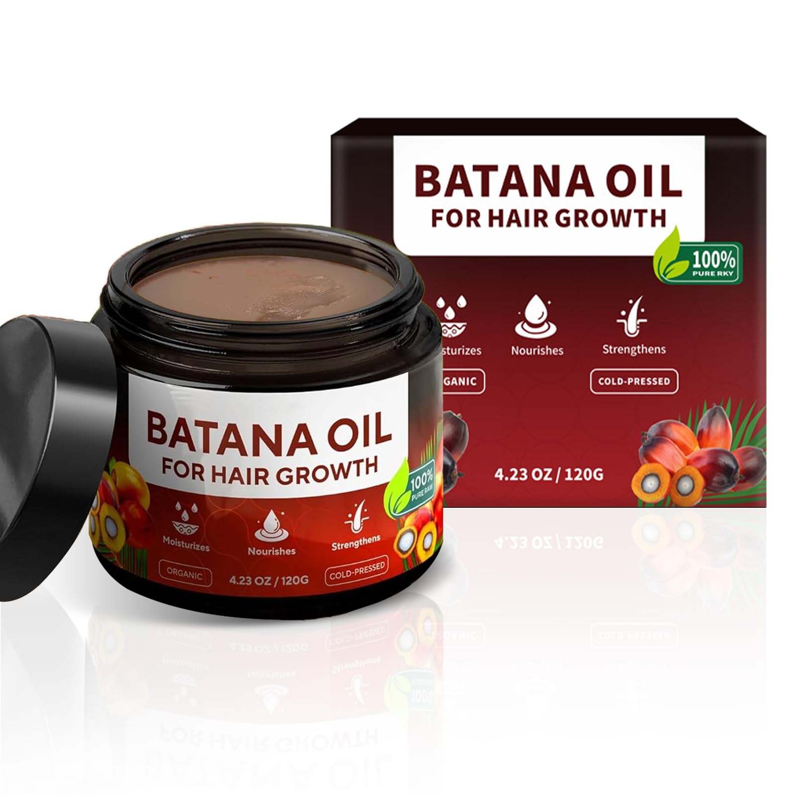 Veganic Hair Oil,100% Natural Growth With Caffeine,Biotin,Coconut,Macadamia,Rosemary and Castor for Growth,Thickening Hair Mask & Loss Treatment,60ml