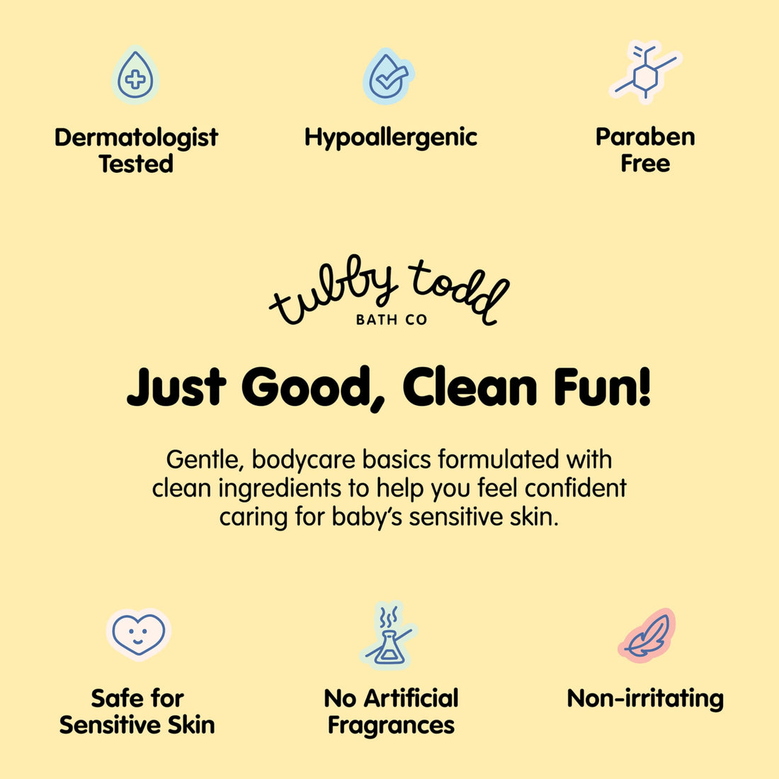 TUBBY TODD Hair + Body Wash - Baby Shampoo and Body Wash - Gentle, Natural Baby Wash for Newborns, Babies, and Toddlers - Non-Toxic and Hypoallergenic - Fragrance-Free, 2 Pack, 8.5oz & 25oz Halalzen