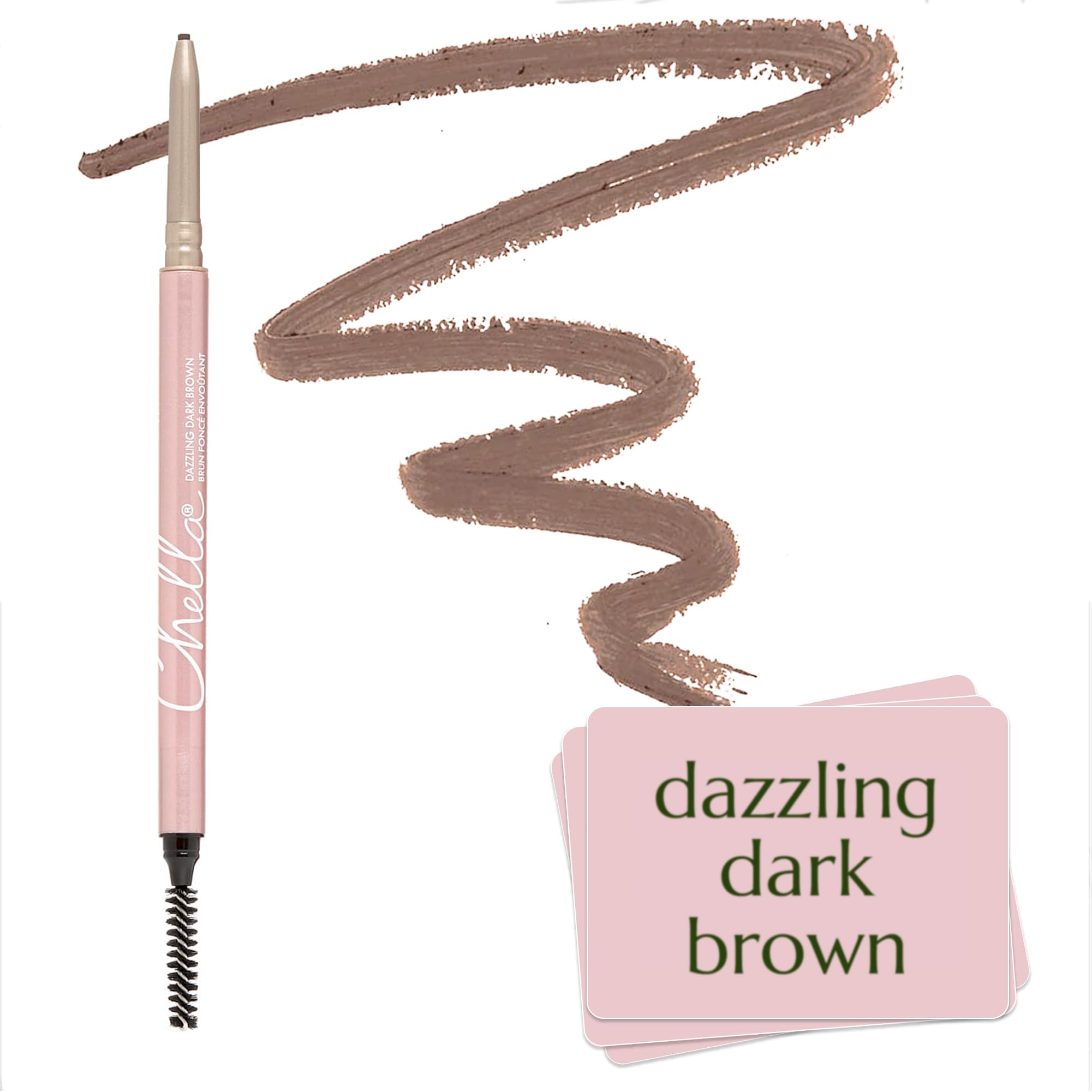Chella Eyebrow Pencil – Easy-to-Use Brow Definer for Shaping, Filling & Blending – Long-Wear Taupe Eyebrow Pencils for Women with Precise Tip (Taupe)