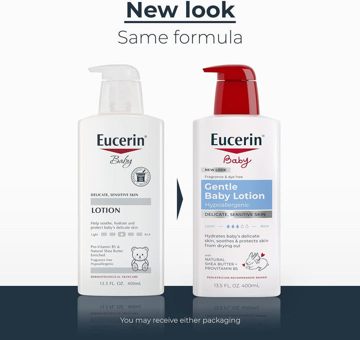 Eucerin Baby Body Lotion, Hypoallergenic and Fragrance Free Baby Lotion with Pro-Vitamin B5 and Shea Butter, 13.5 Fl Oz Bottle Halalzen
