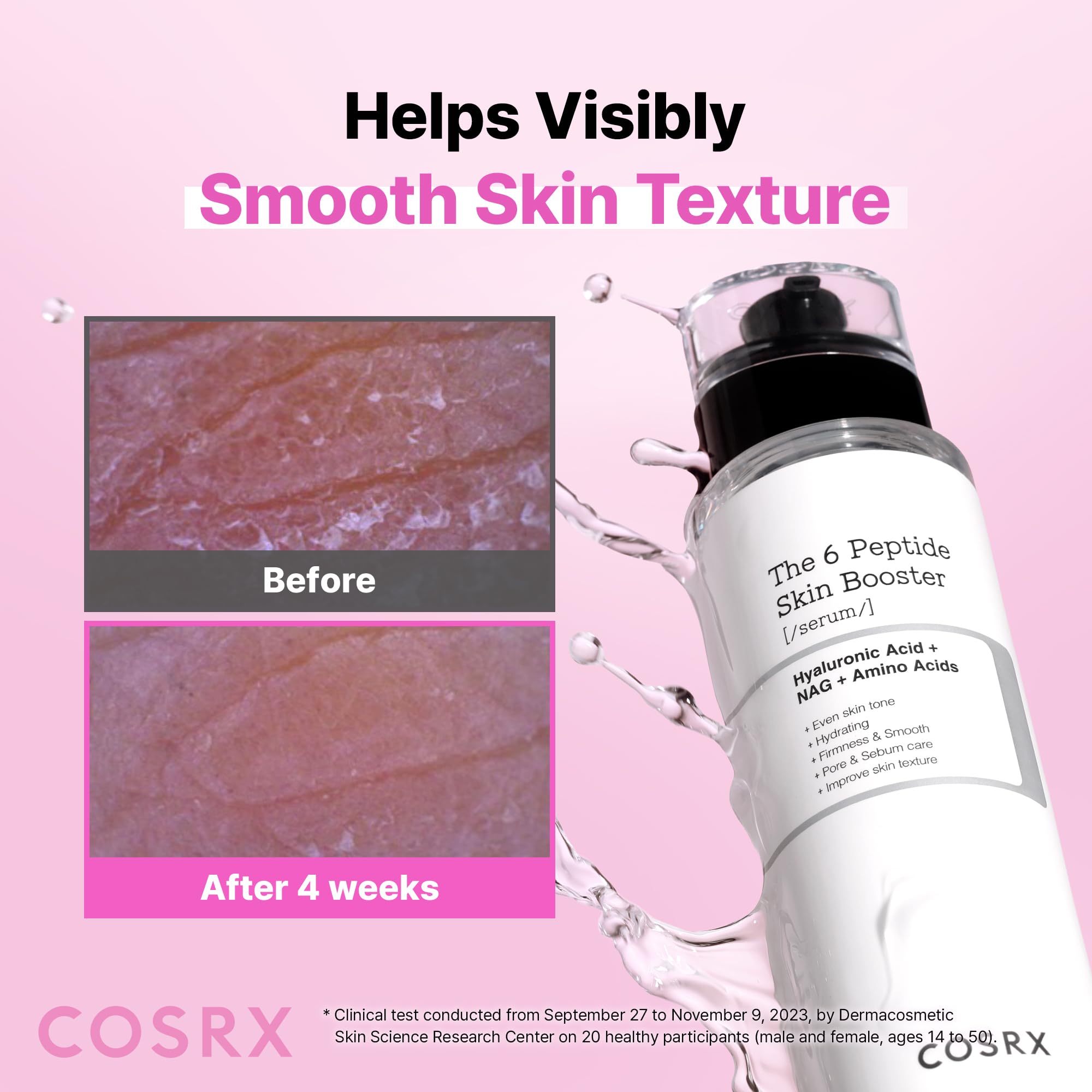 COSRX 6 Peptide Collagen Serum Face Toner with Niacinamide & Hyaluronic Acid, Hydrating & Firming Korean Essence, Anti-Wrinkle & Pore-Tightening Serum For Plump & Even Skin Tone, Korean Skincare 150ml