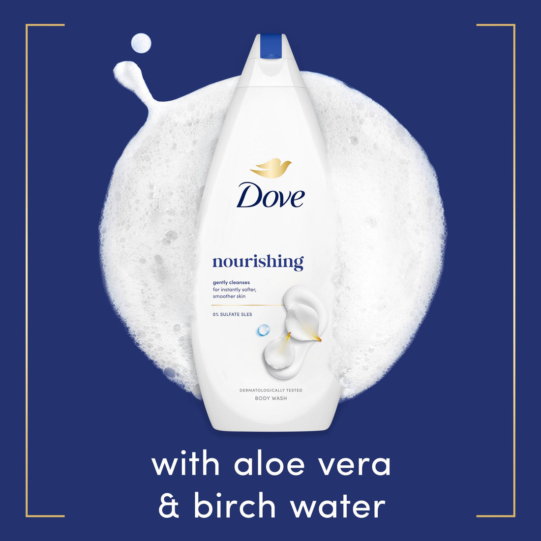 Dove Nourishing Body Wash Body Cleanser shower gel with plant-based moisturisers for softer, smoother skin after one shower 720 ml