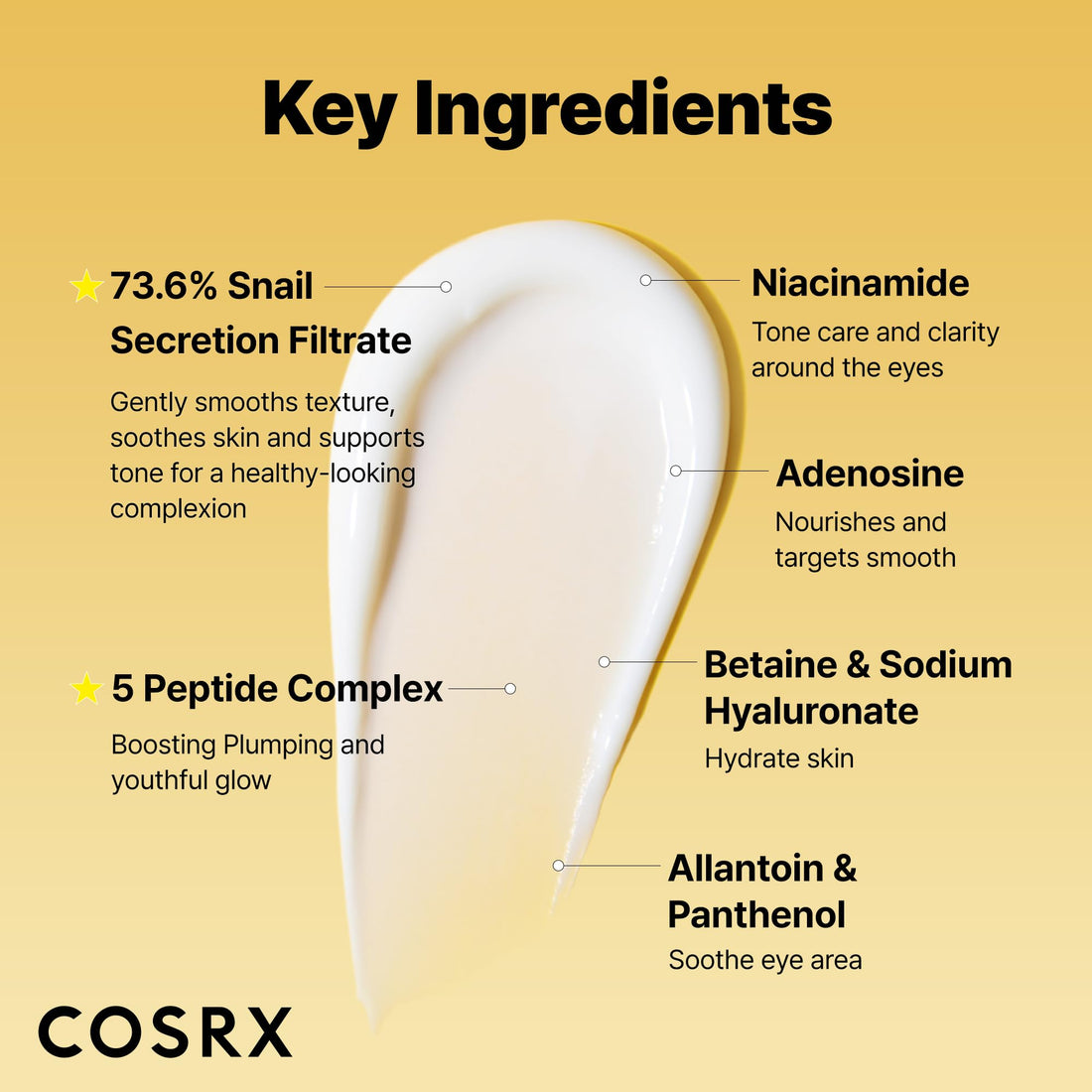 COSRX Advanced Snail 92 All in One Cream Korean Snail Mucin Face Cream & Gel Moisturiser for Dry Sensitive and Anti Aging Skin, Daily Soothing and Moisturising Cream, Korean Skincare 100g