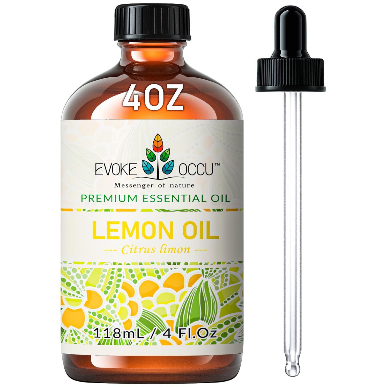 EVOKE OCCU Jasmine Essential Oil 118ml, Pure Jasmine Oil for Aromatherapy Diffuser Candle Soap Making- 4 FL Oz