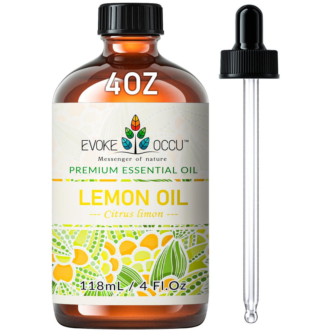 EVOKE OCCU Jasmine Essential Oil 118ml, Pure Jasmine Oil for Aromatherapy Diffuser Candle Soap Making- 4 FL Oz