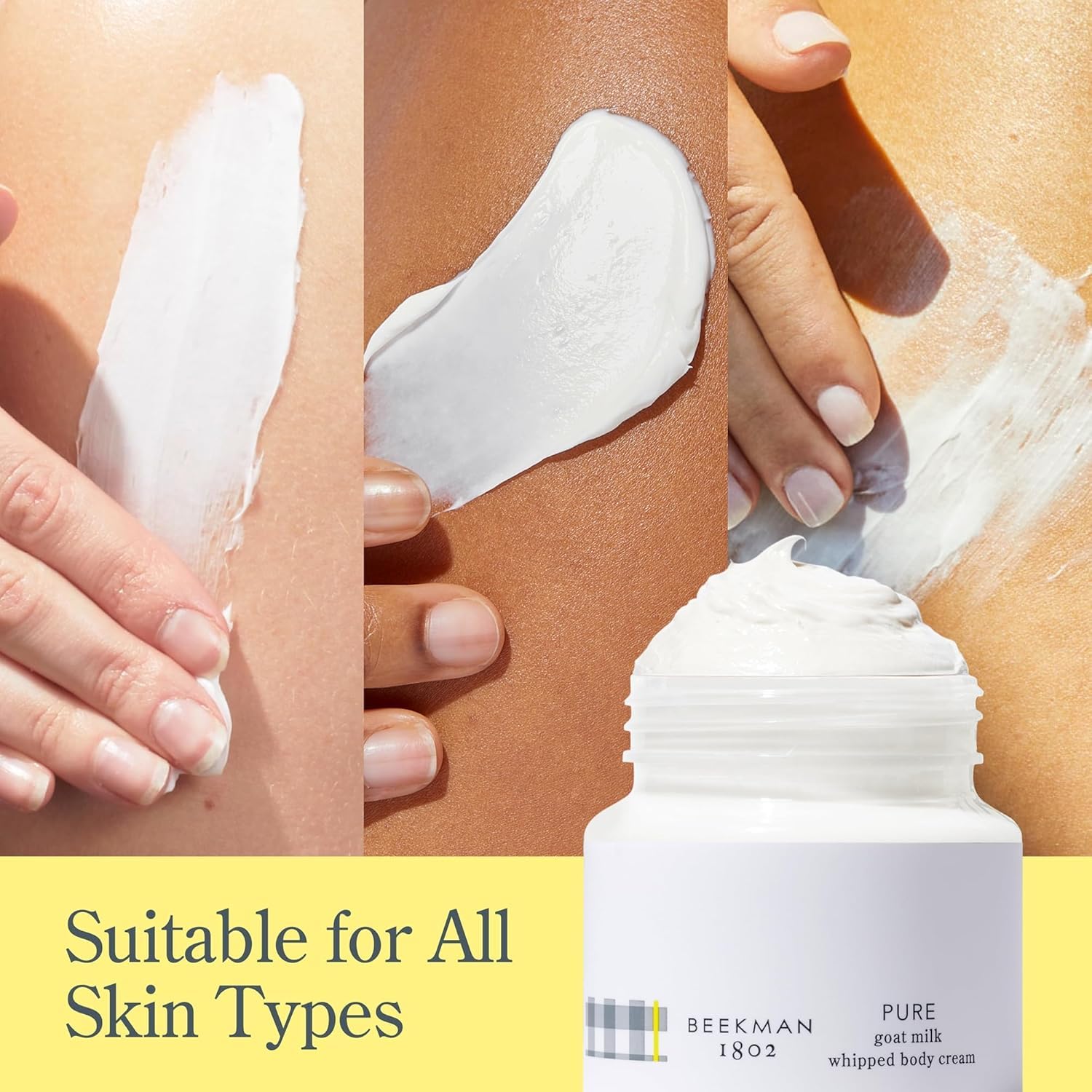Beekman 1802 Whipped Body Cream – Rich Body Butter & Moisturizing Body Cream, Goat Milk Lotion, Shea Butter & Vitamin E, Hydrating Body Moisturizer for Dry Skin - Pure 8 oz Halalzen