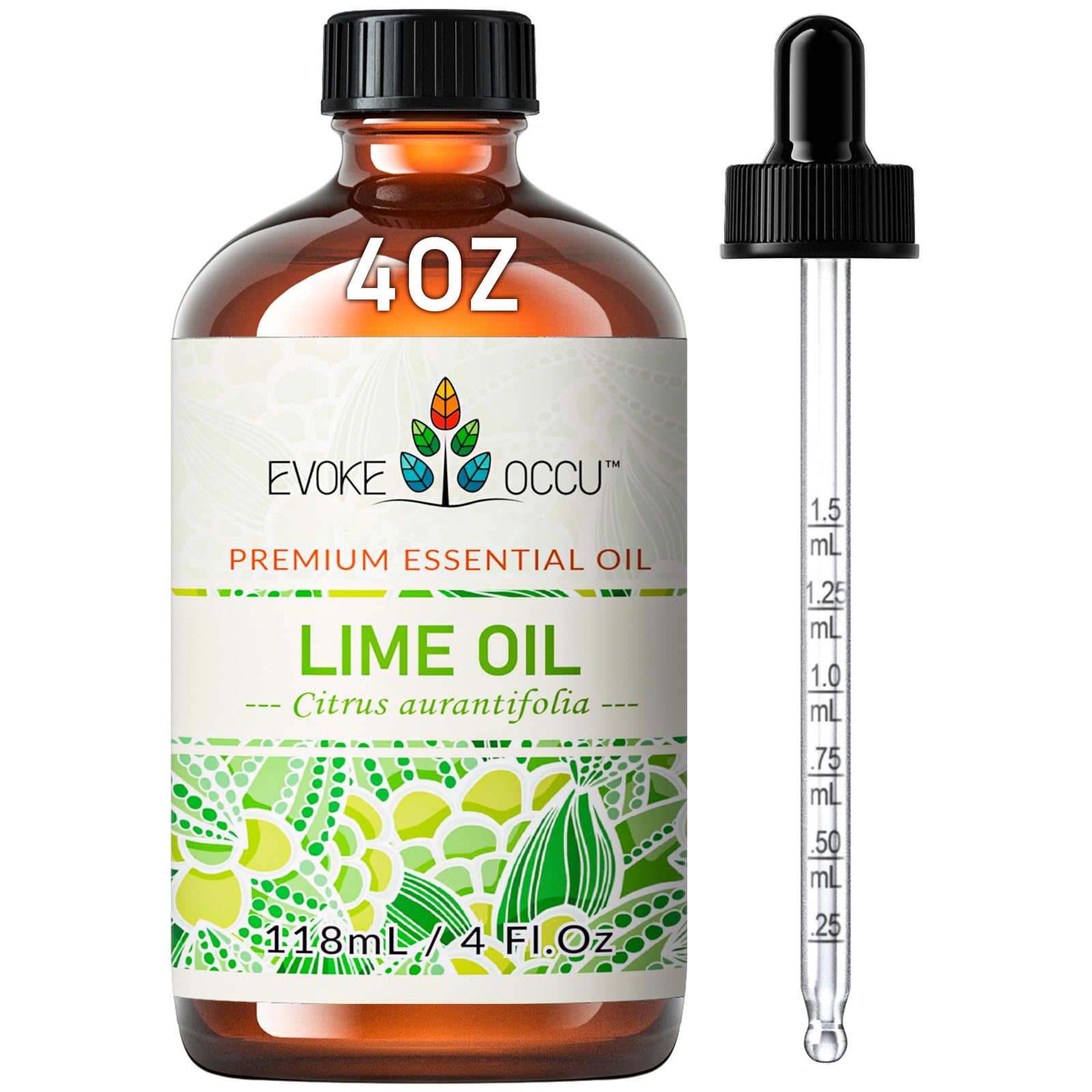 EVOKE OCCU Jasmine Essential Oil 118ml, Pure Jasmine Oil for Aromatherapy Diffuser Candle Soap Making- 4 FL Oz