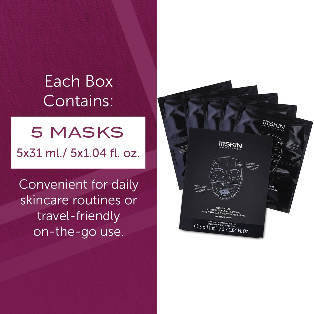 111SKIN Rose Gold Brightening Facial Treatment Mask | Fragrance Free | The Ultimate Pre-Event Mask | For Hydration & Radiance | Set of 5 (1.01 oz each) Halalzen